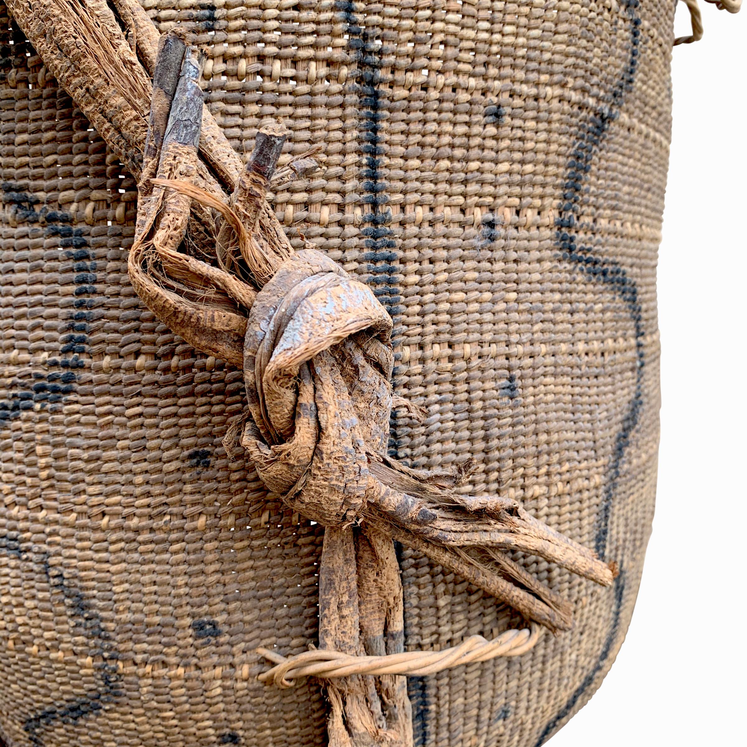 Hand-Woven 20th Century Yanomami Gathering Basket