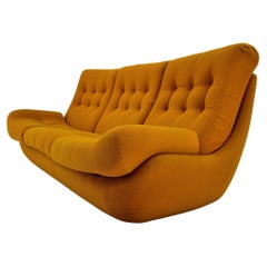 Gelbes Atlantis-Sofa mit drei Sitzen aus dem 20. Jahrhundert, 1960er Jahre