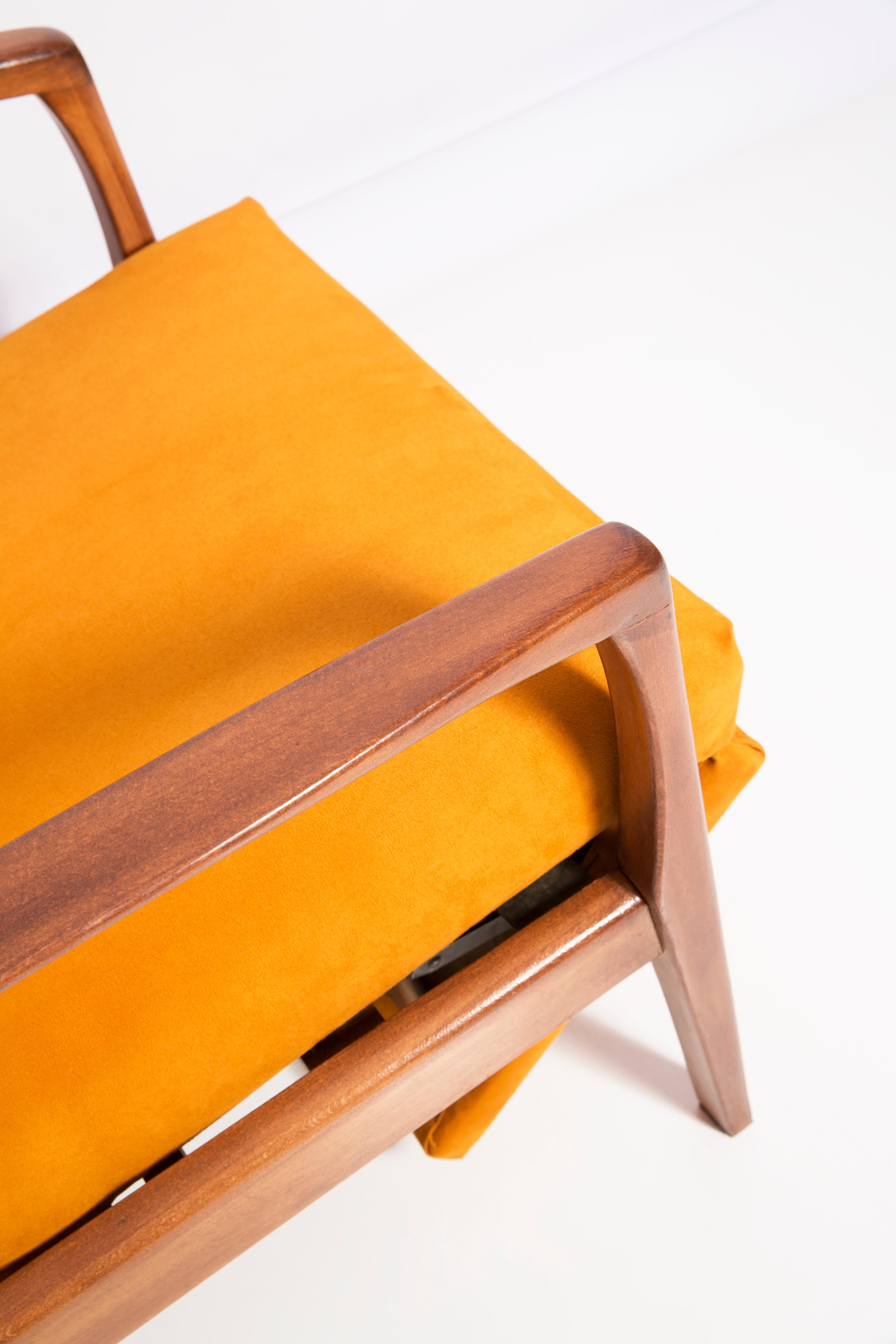 Hand-Crafted 20th Century Yellow Fold-Out Armchair, Europe, 1960s For Sale