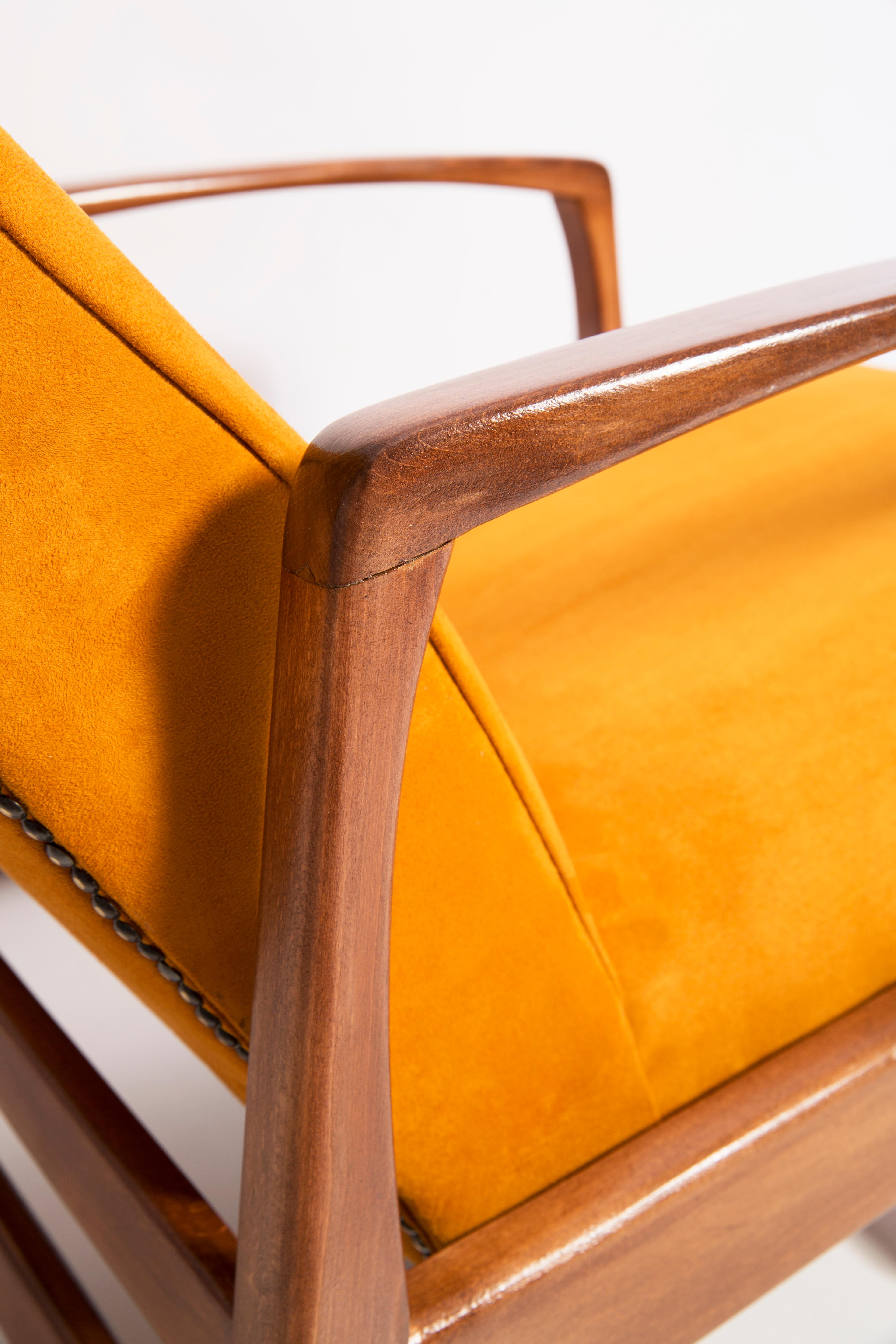 Textile 20th Century Yellow Fold-Out Armchair, Europe, 1960s For Sale