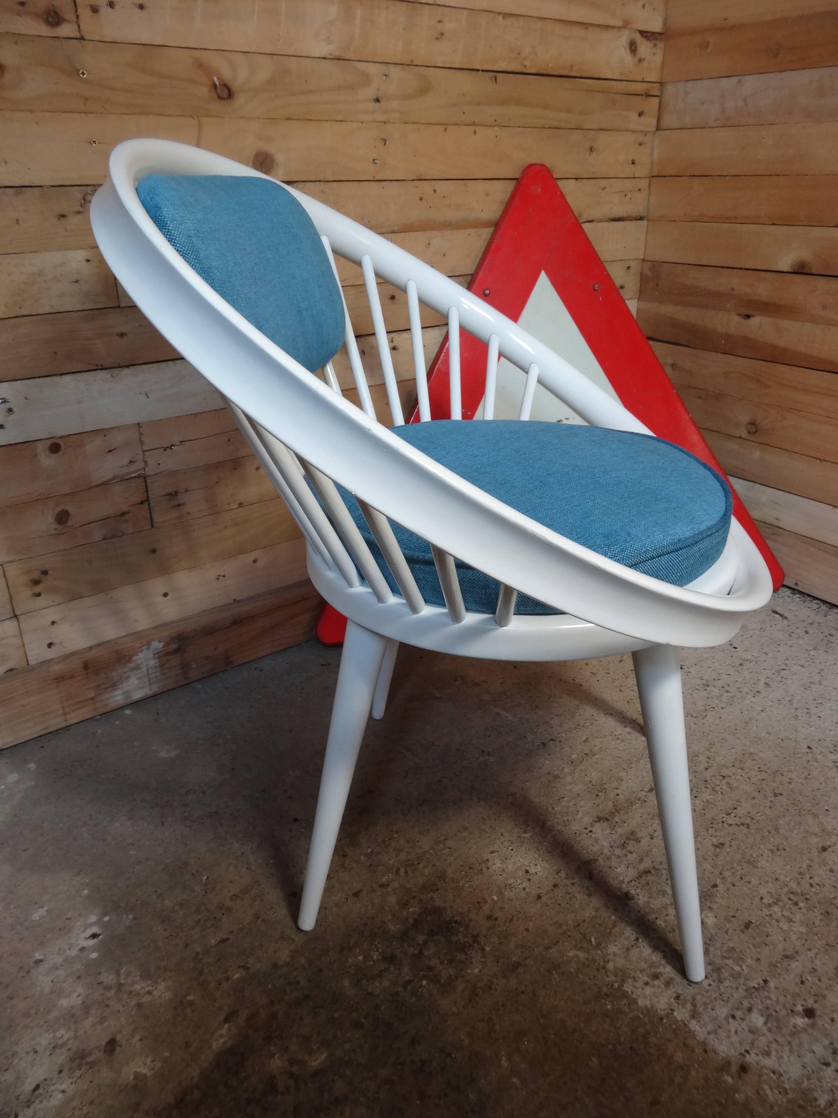20. Jahrhundert Yngve Ekström Entworfen für Swedese Retro 1960s Circle Chairs im Angebot 4