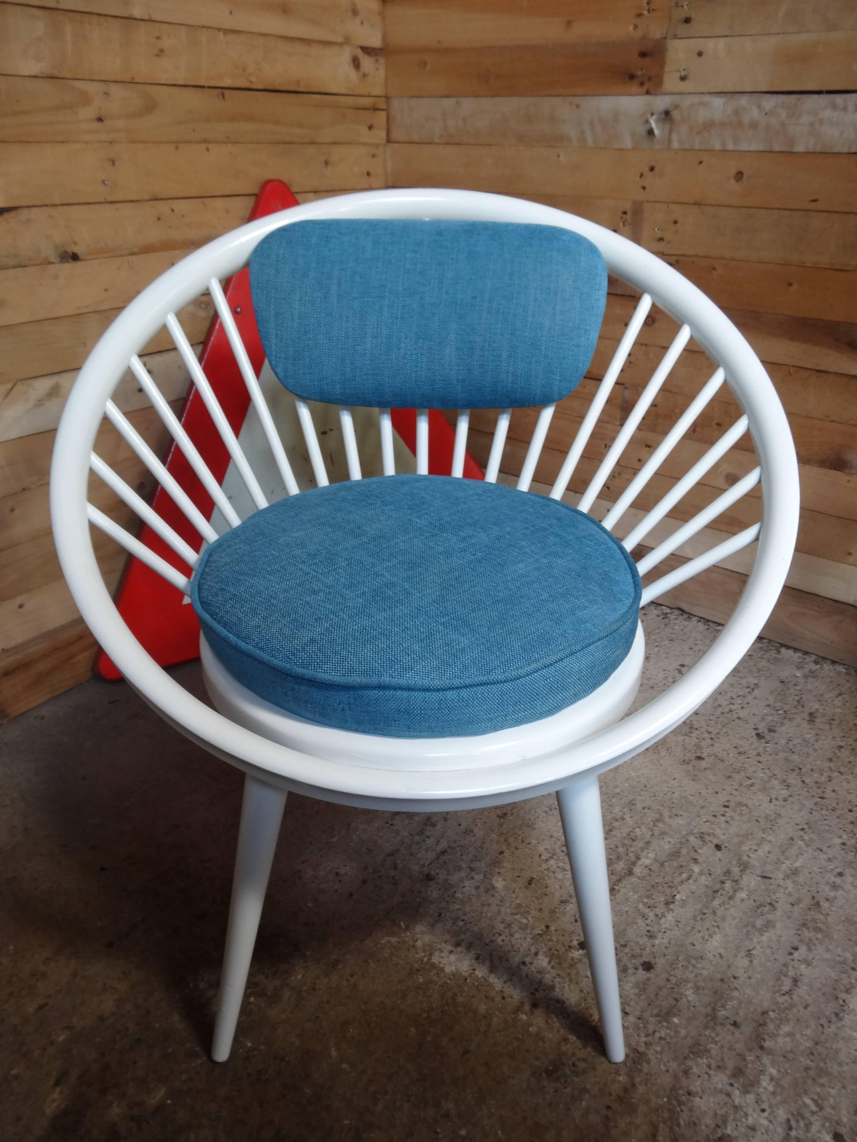 20. Jahrhundert Yngve Ekström Entworfen für Swedese Retro 1960s Circle Chairs im Angebot 7