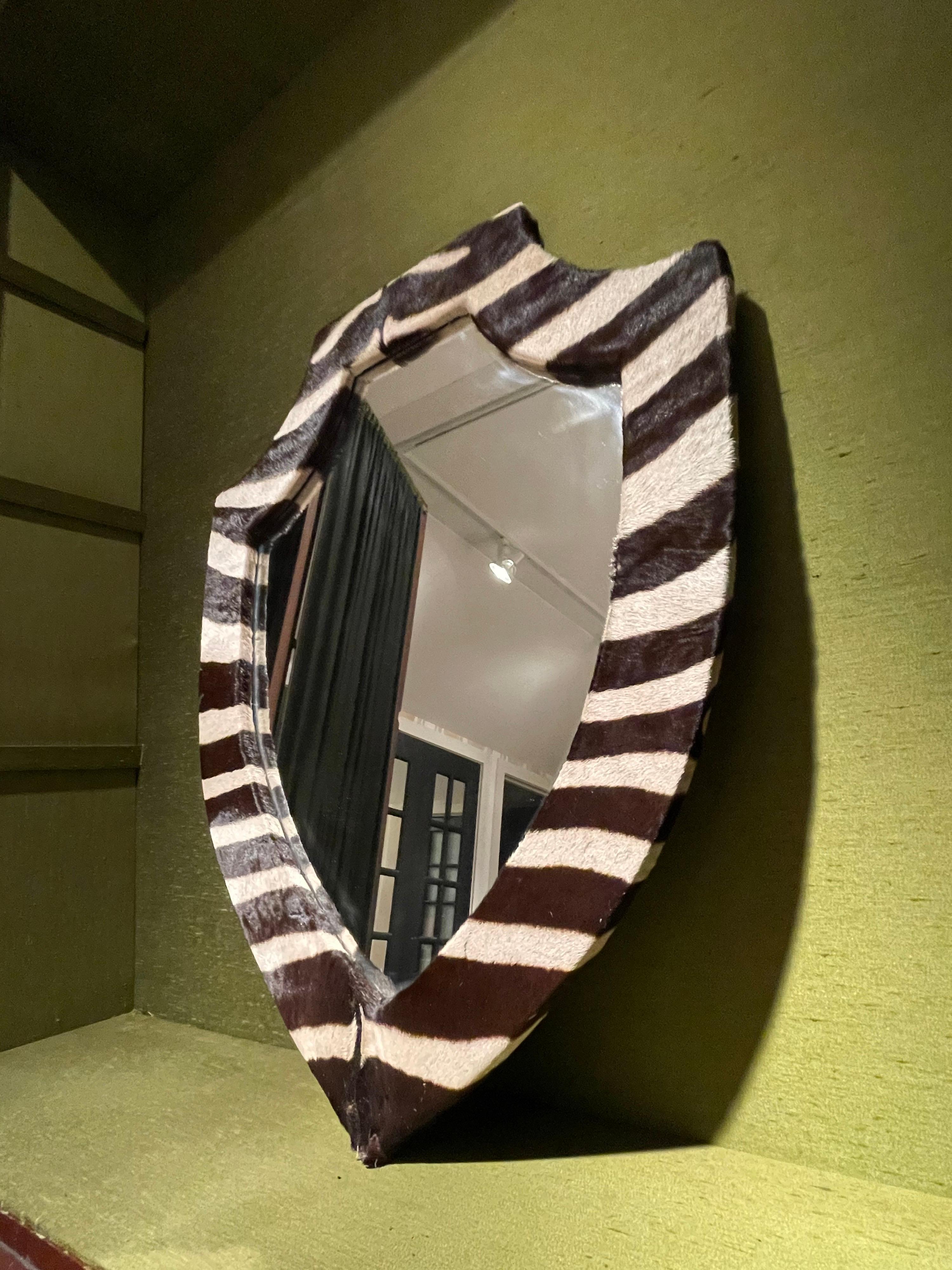 20th Century Zebra Hide Mirror 1