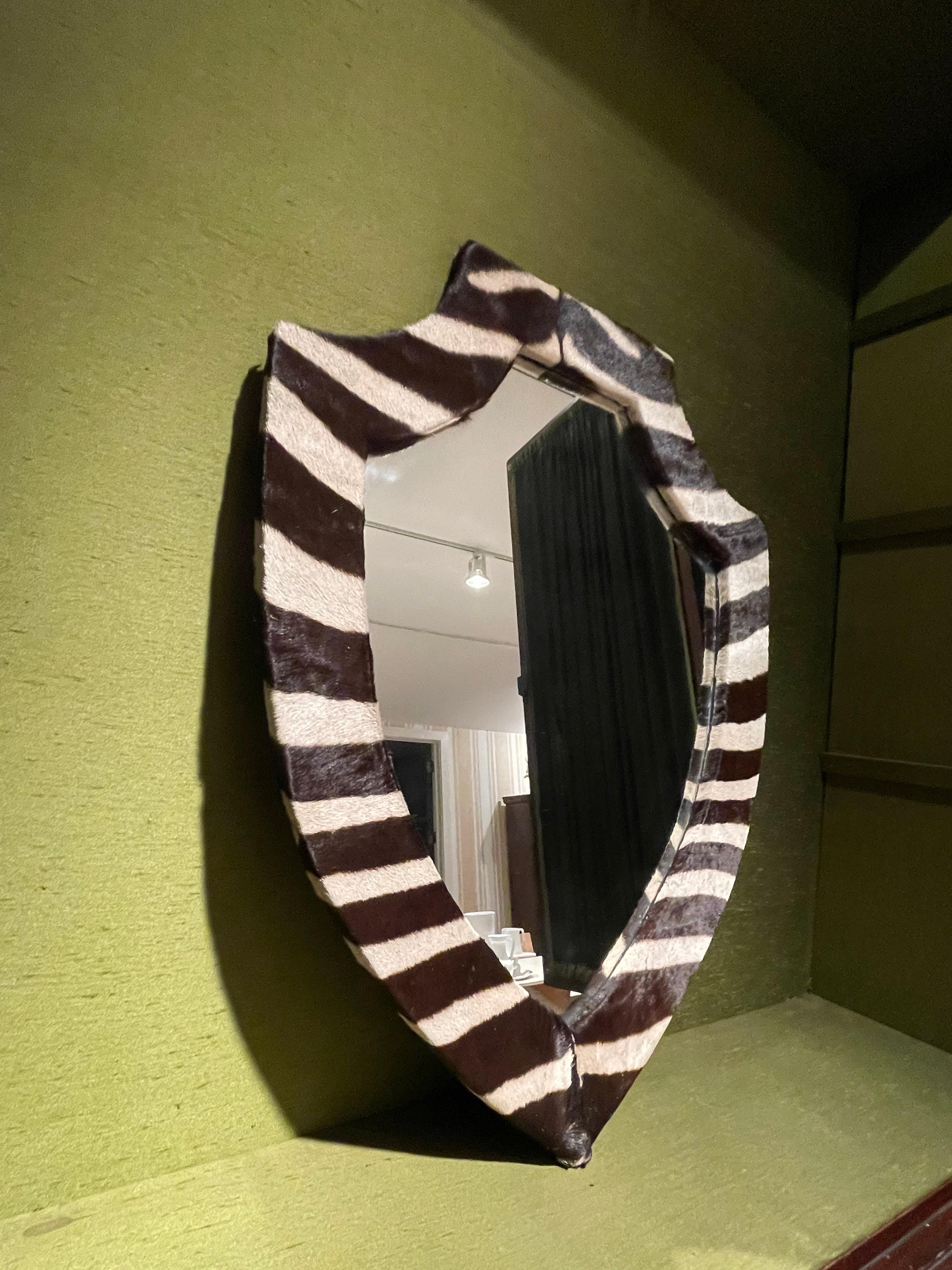 20th Century Zebra Hide Mirror 3