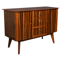 Vintage 20th Century Zebra Wood Sideboard by Morris of Glasgow, c.1950