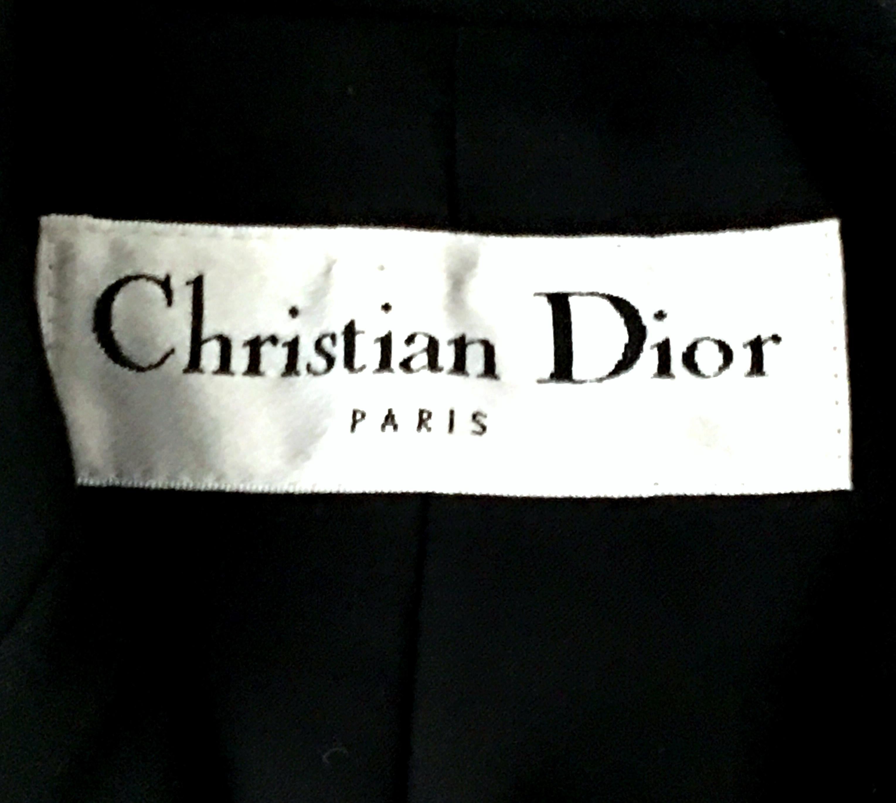 20th Christian Dior Paris Black Blazer Jacket For Sale 9