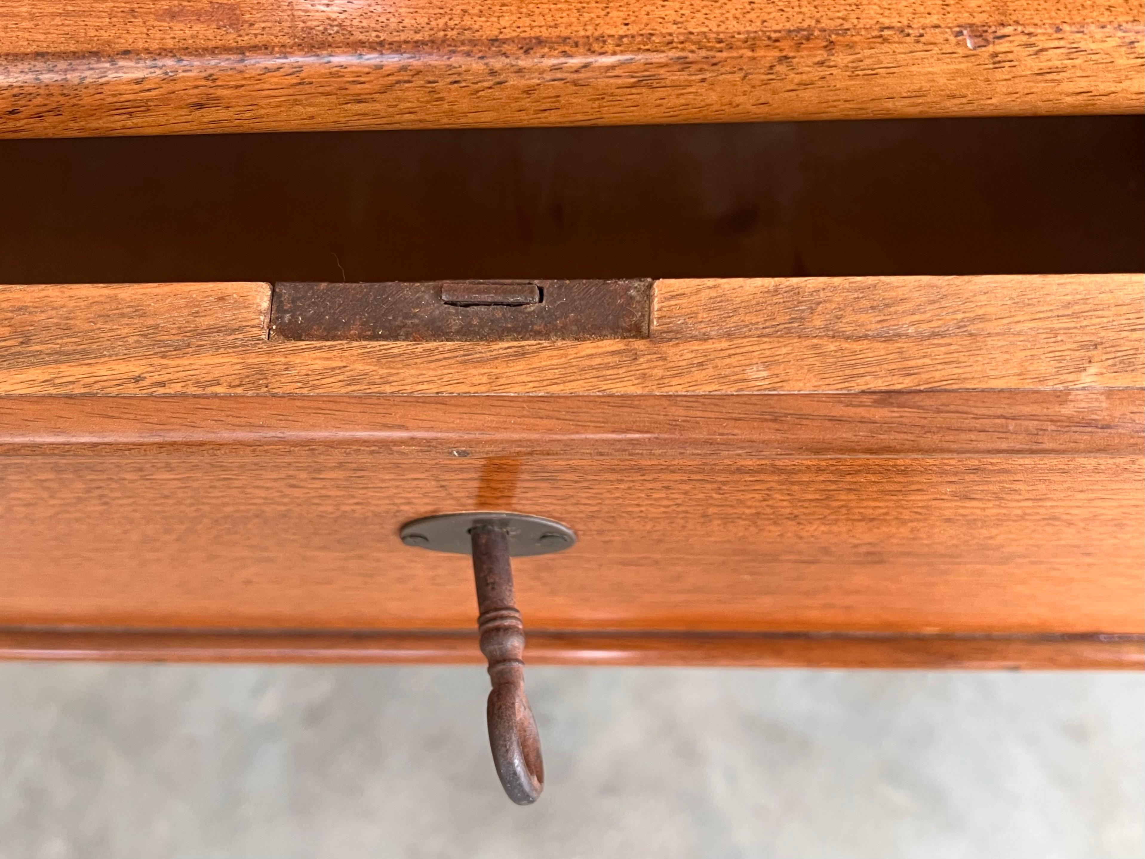 20th French Louis XV Style Walnut Desk or Library table  with Drawer 7