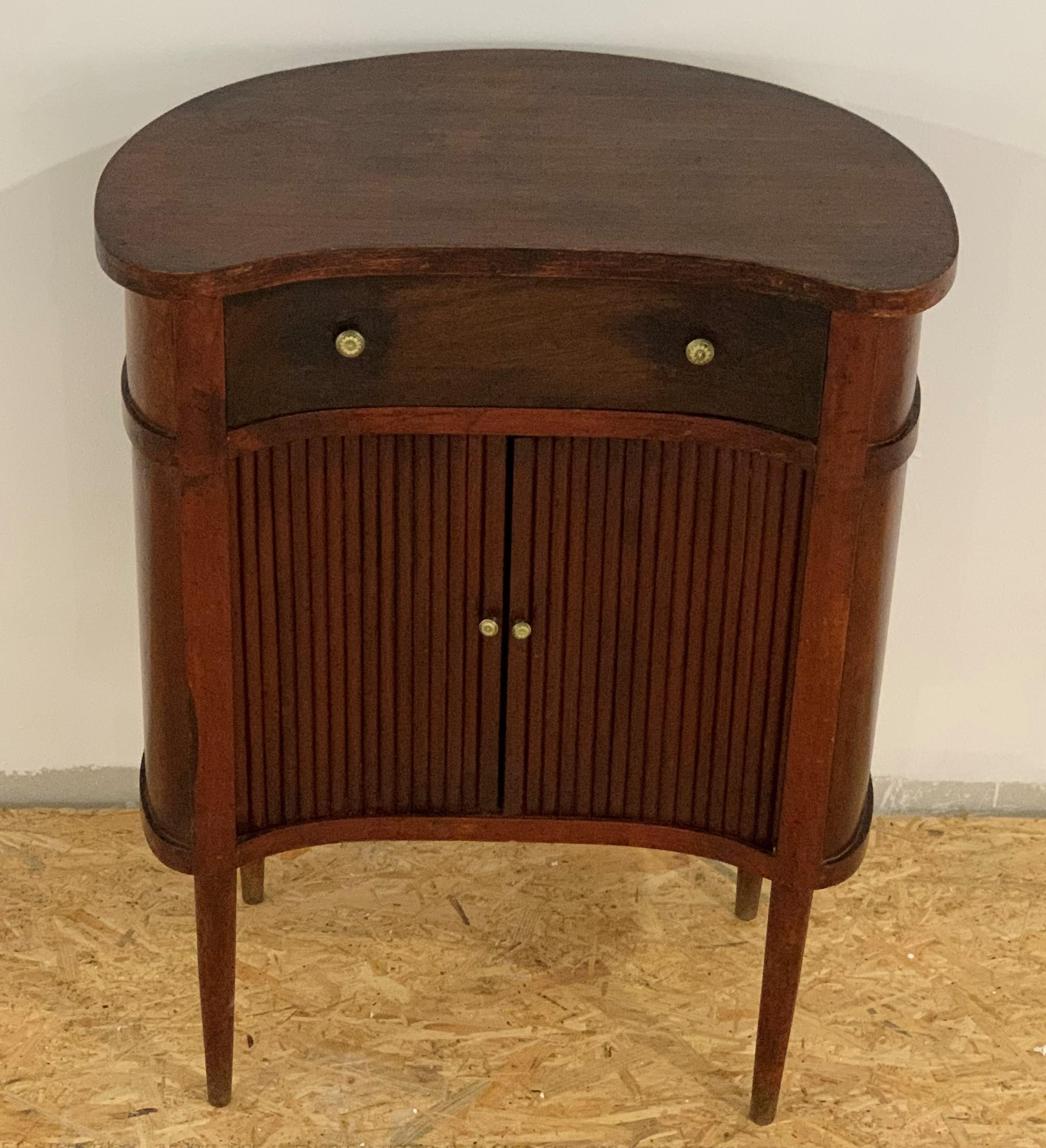 20th Century 20th French Pair of Nightstands with Two Drawers and Sliding Doors