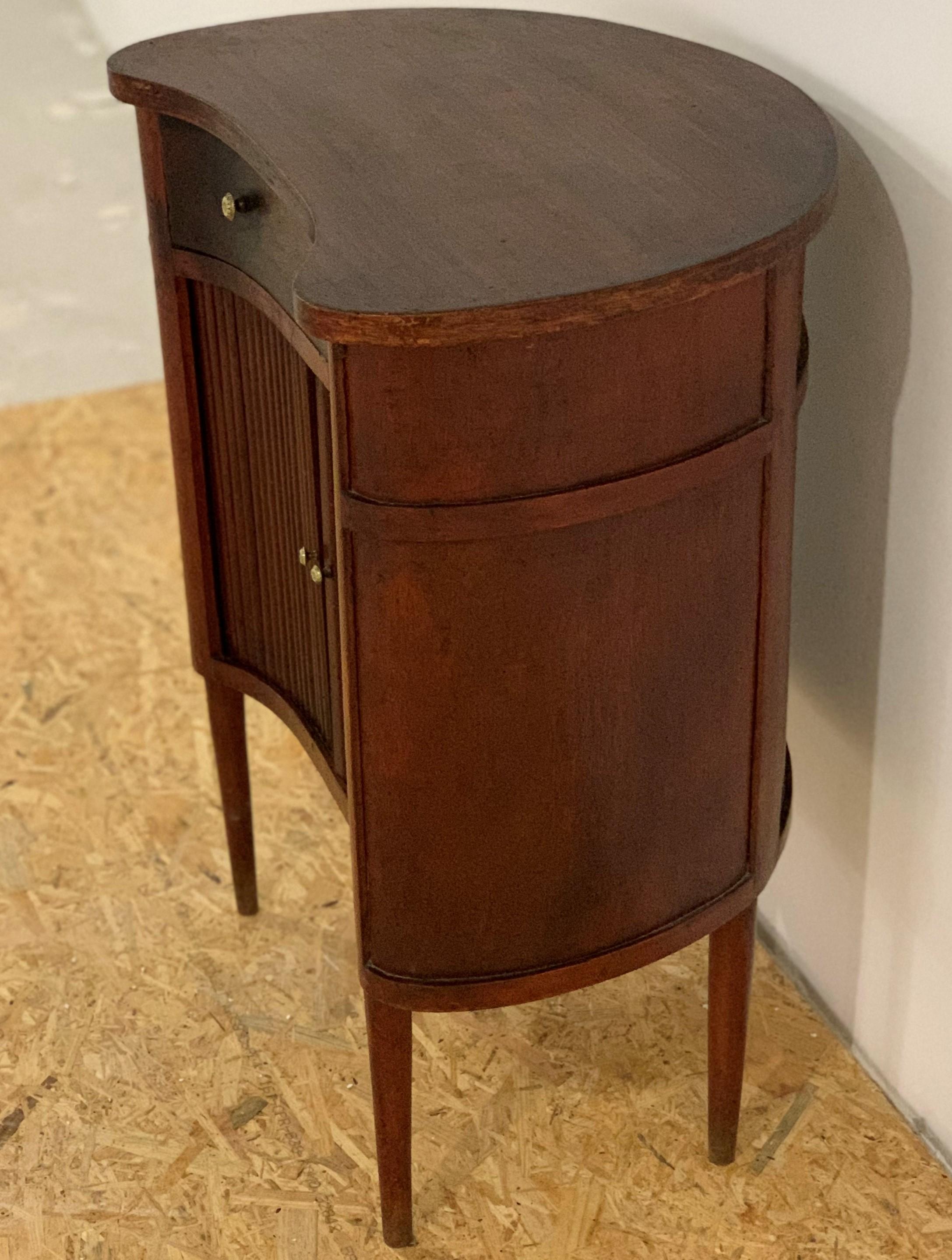 20th French Pair of Nightstands with Two Drawers and Sliding Doors 1