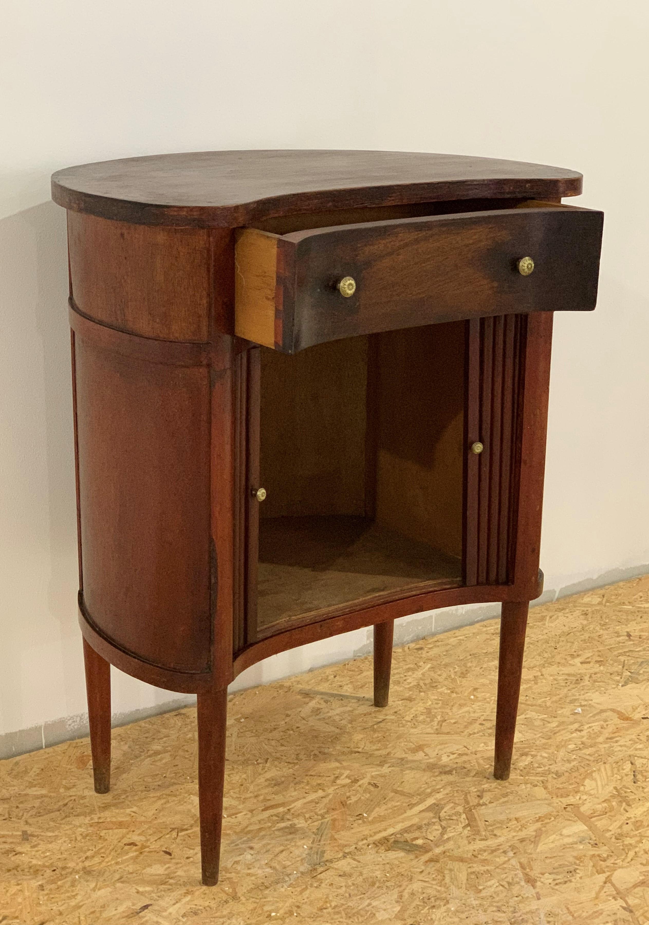 20th French Pair of Nightstands with Two Drawers and Sliding Doors 2