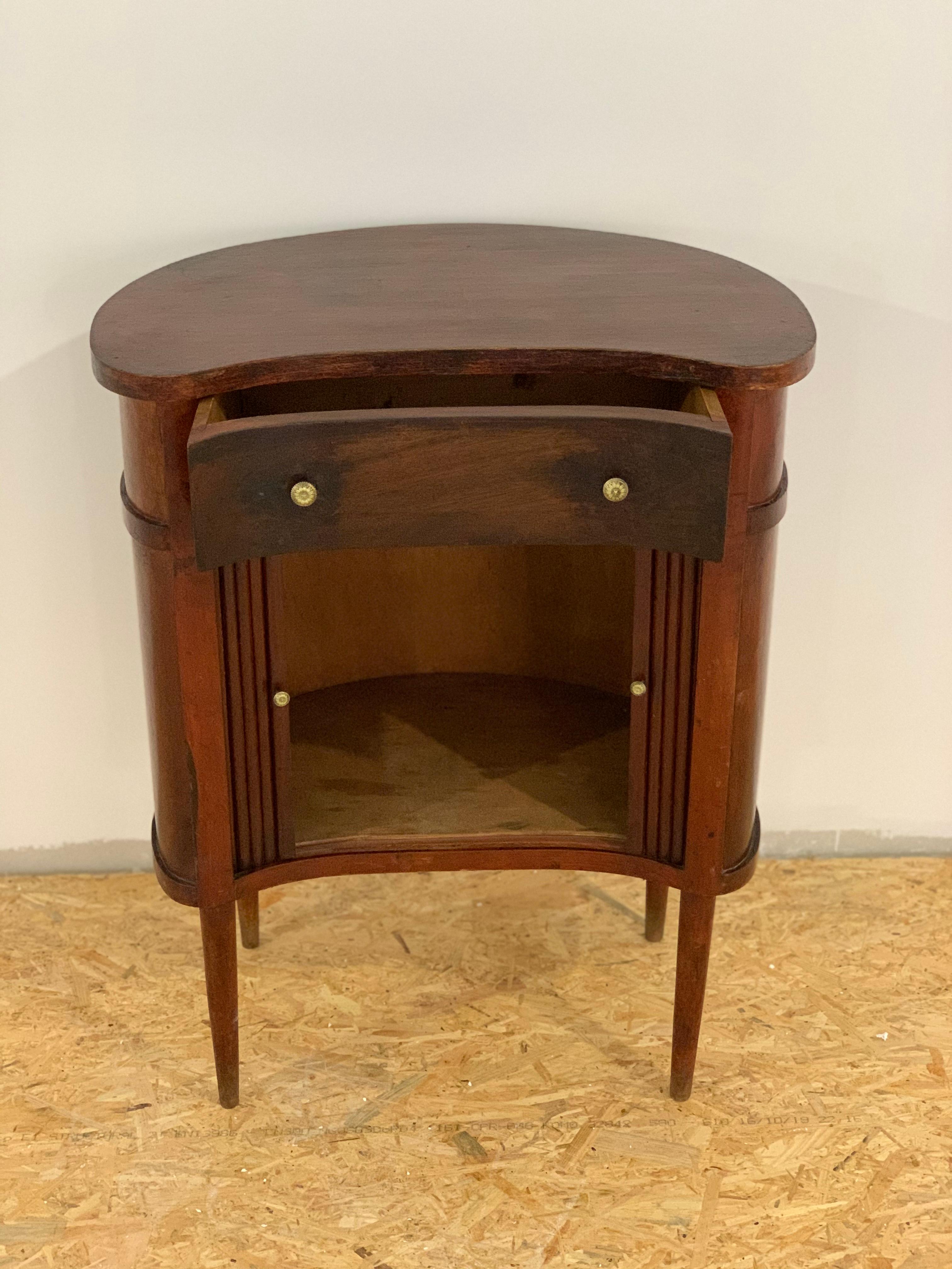 20th French Pair of Nightstands with Two Drawers and Sliding Doors 3