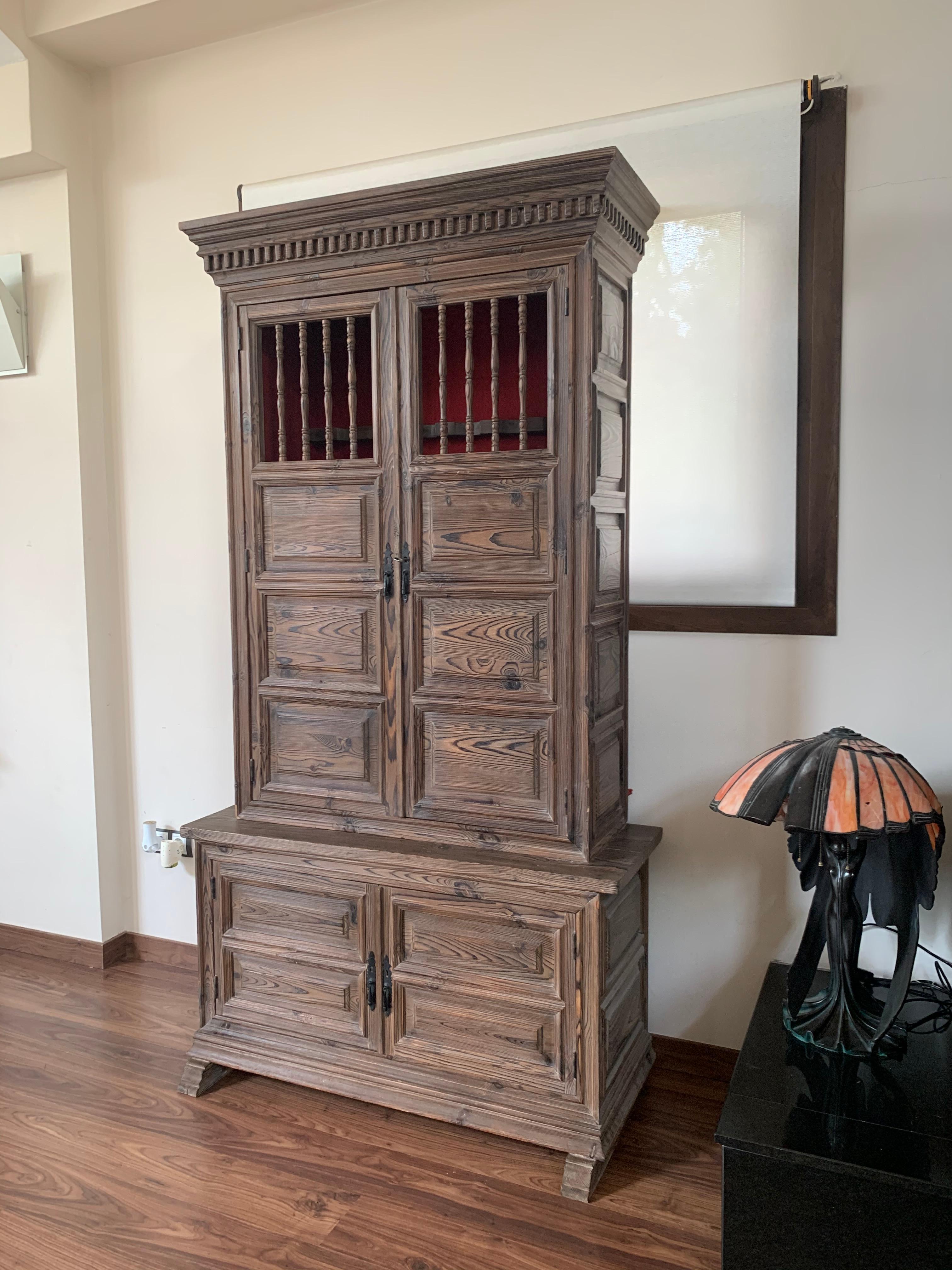 20th century French step back cupboard or linen press with four doors
The wood has a lovely patina

This is a rare period Regence French Buffet a Deux Corps from the Auvergne region of France. It has a deep, rich patina along with deep carvings