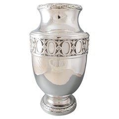 Vintage 20th French Sterling Silver Vase