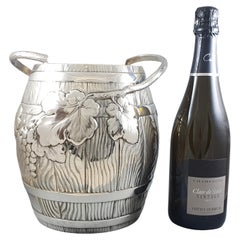 20th IOalian Sterling Silver Champagne Ice Bucket by Fratelli Cacchione