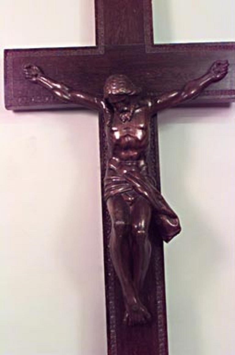 Sculpté Crucifix religieux italien de la Renaissance du 20e siècle en vente