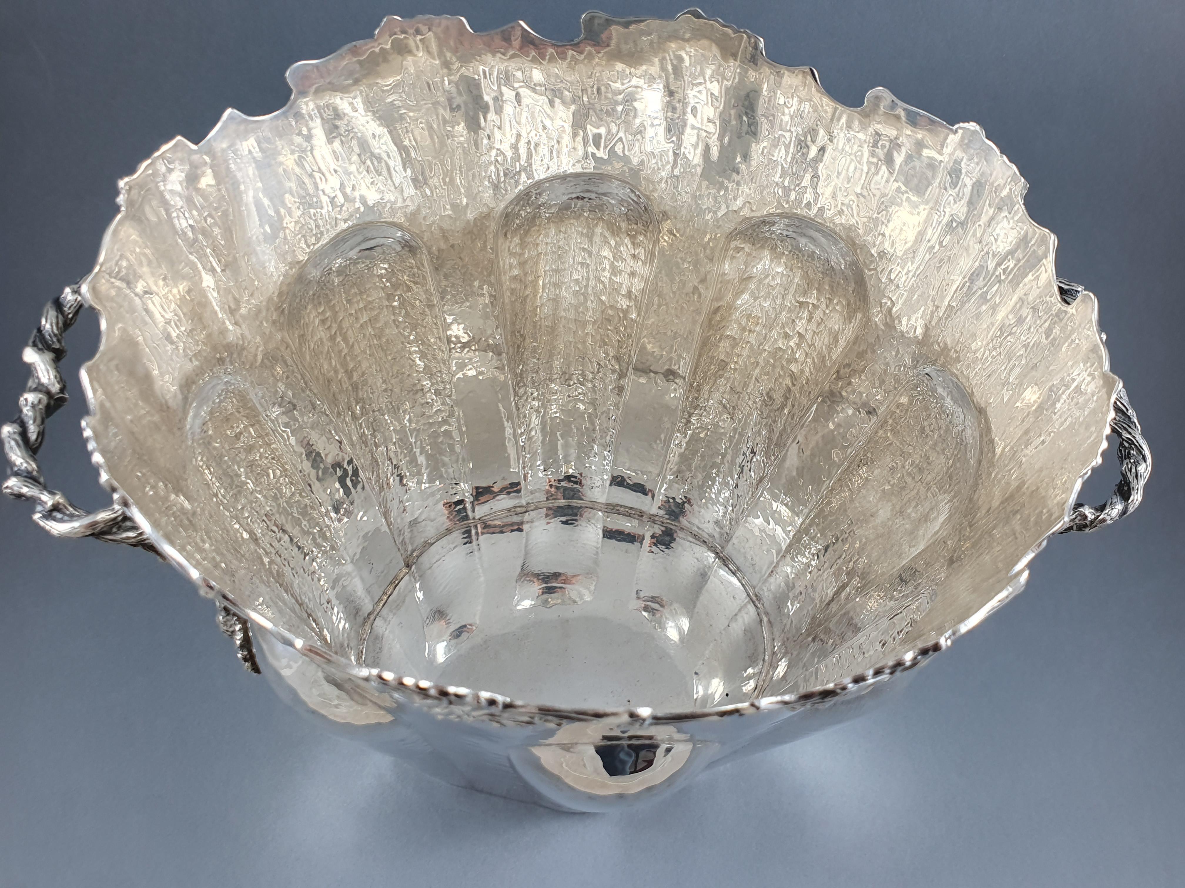 20th Italian Solid Silver Champagne Bucket For Sale at 1stDibs