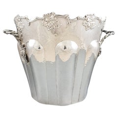 20th Italian Solid Silver Champagne Bucket