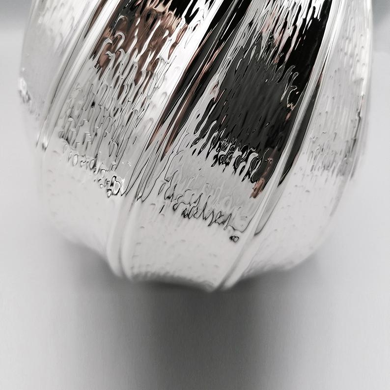 20. Italienische Vase aus Sterling Silber (Ende des 20. Jahrhunderts) im Angebot
