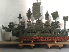 20th Jade Sculpture with Nine Dragon Boat **** 16 Foots Large***
