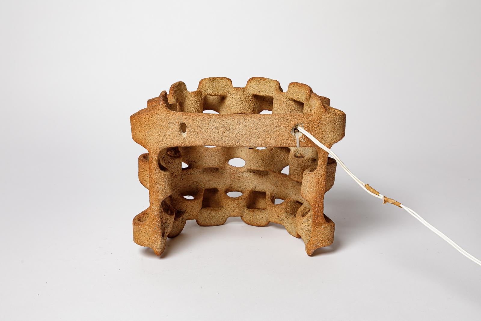 Ceramic 20th mid-century design sonteware ceramic wall light sonce att. to Guy Bareff For Sale