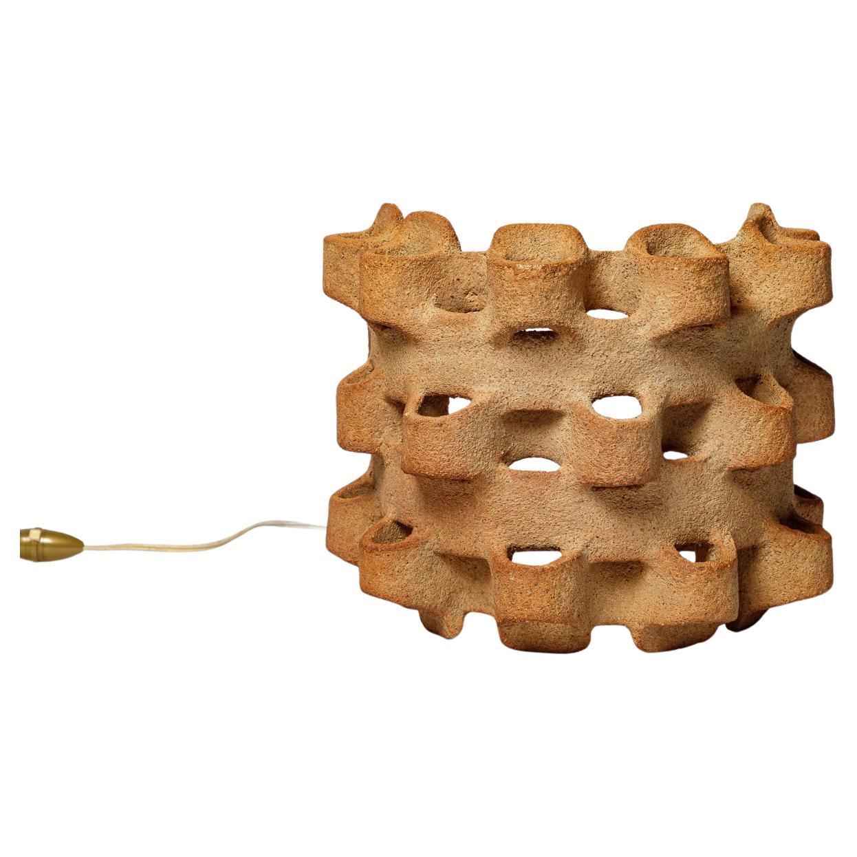 20th mid-century design sonteware ceramic wall light sonce att. to Guy Bareff