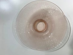 Mid-20th Century Sand Blasted Pink Platter Signed Schneider