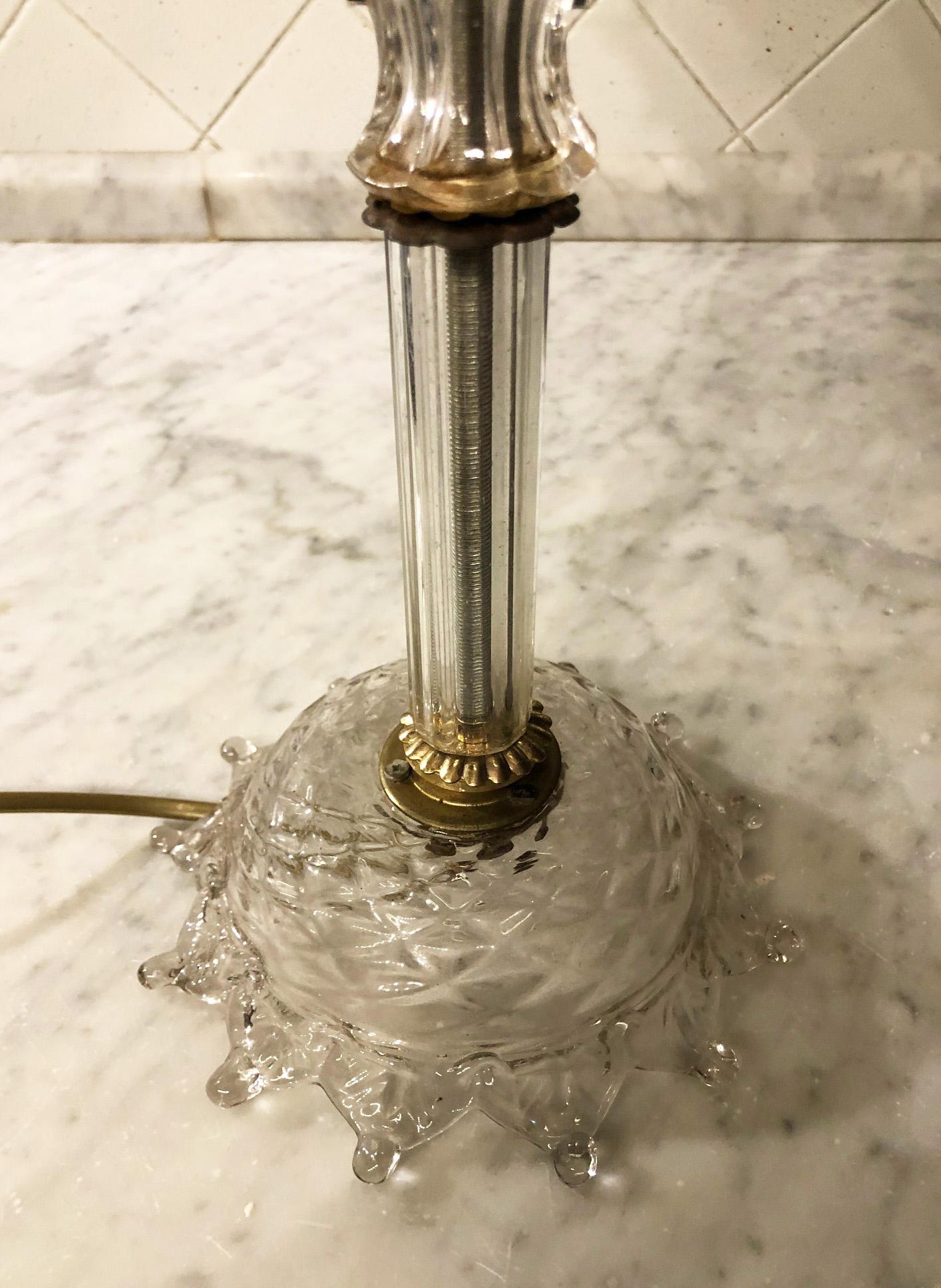 Neoclassical 20th Murano Table Lamp For Sale