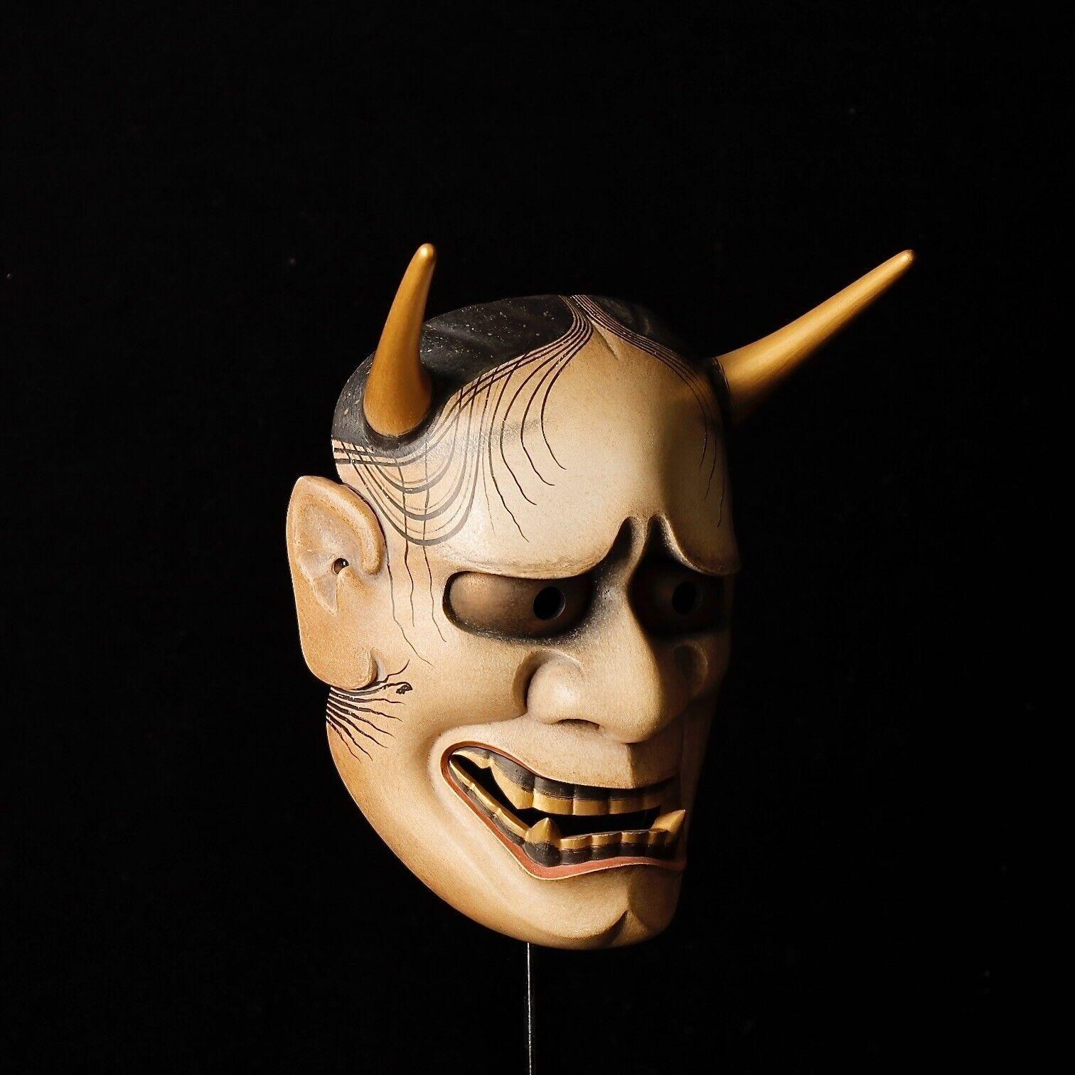20th Noh Hanya Mask depicting jealous Female Demon. Signed by Kagei For Sale 2