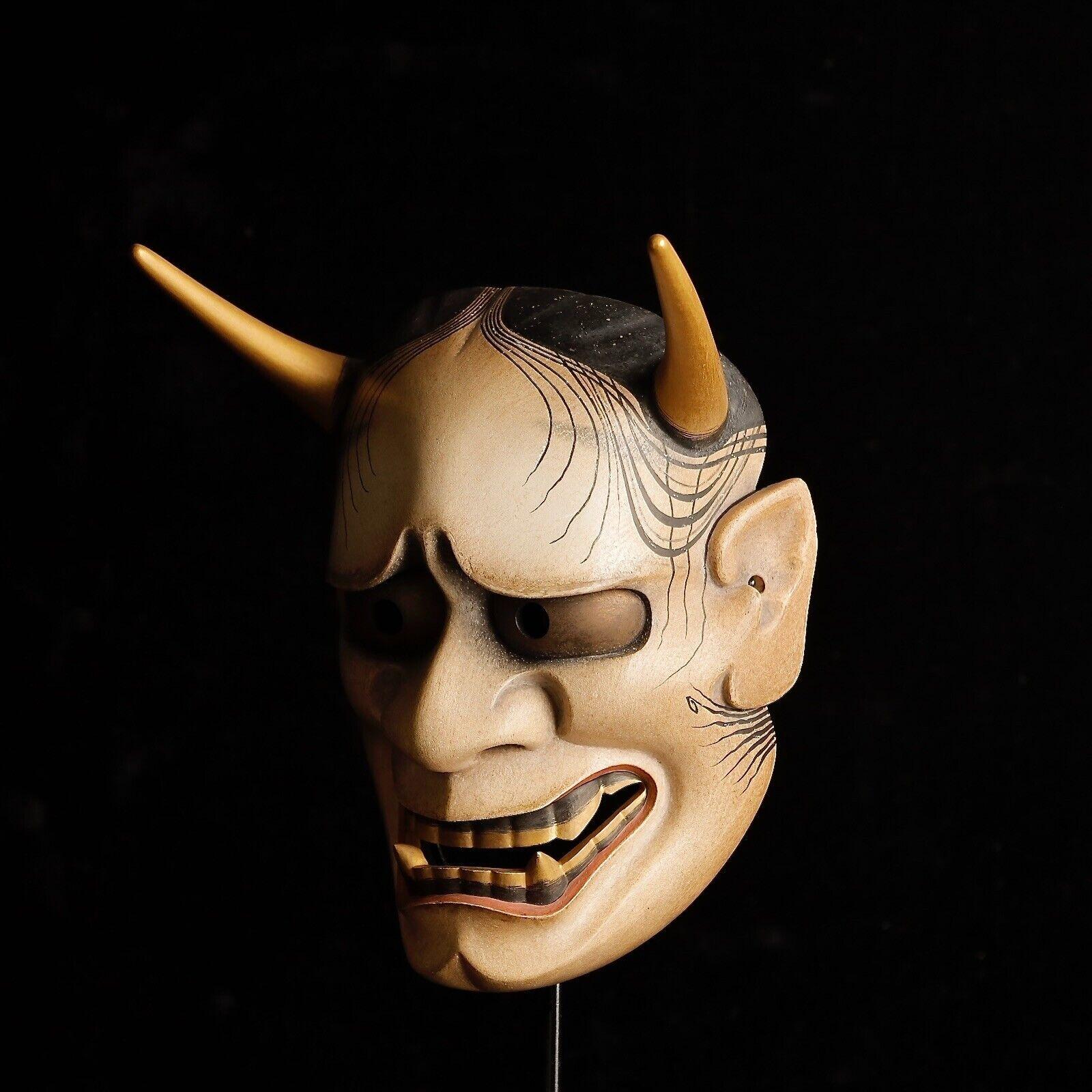 20th Noh Hanya Mask depicting jealous Female Demon. Signed by Kagei For Sale 5
