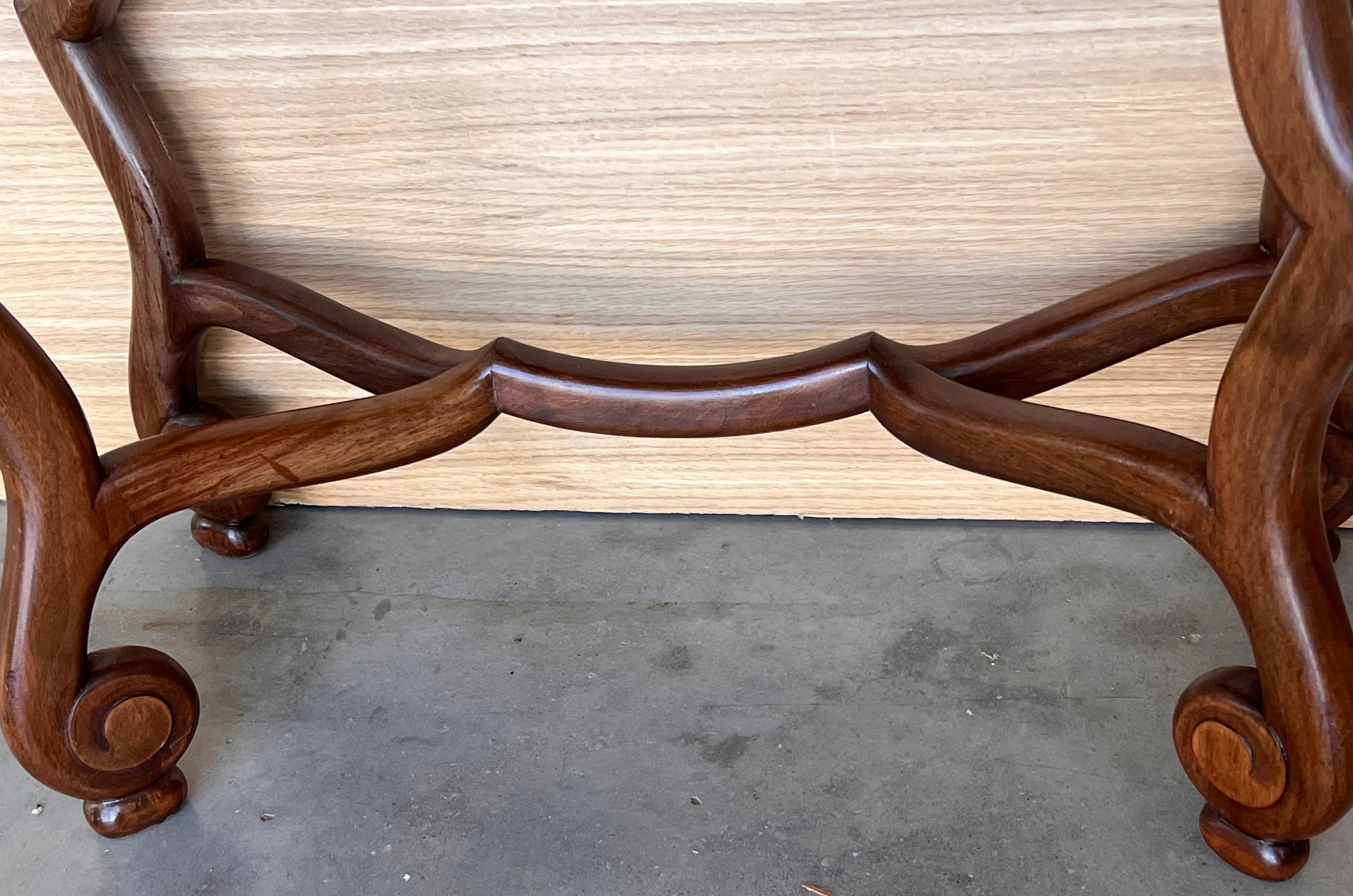 20th Pair of Spanish Nightstands with Carved Drawer 5