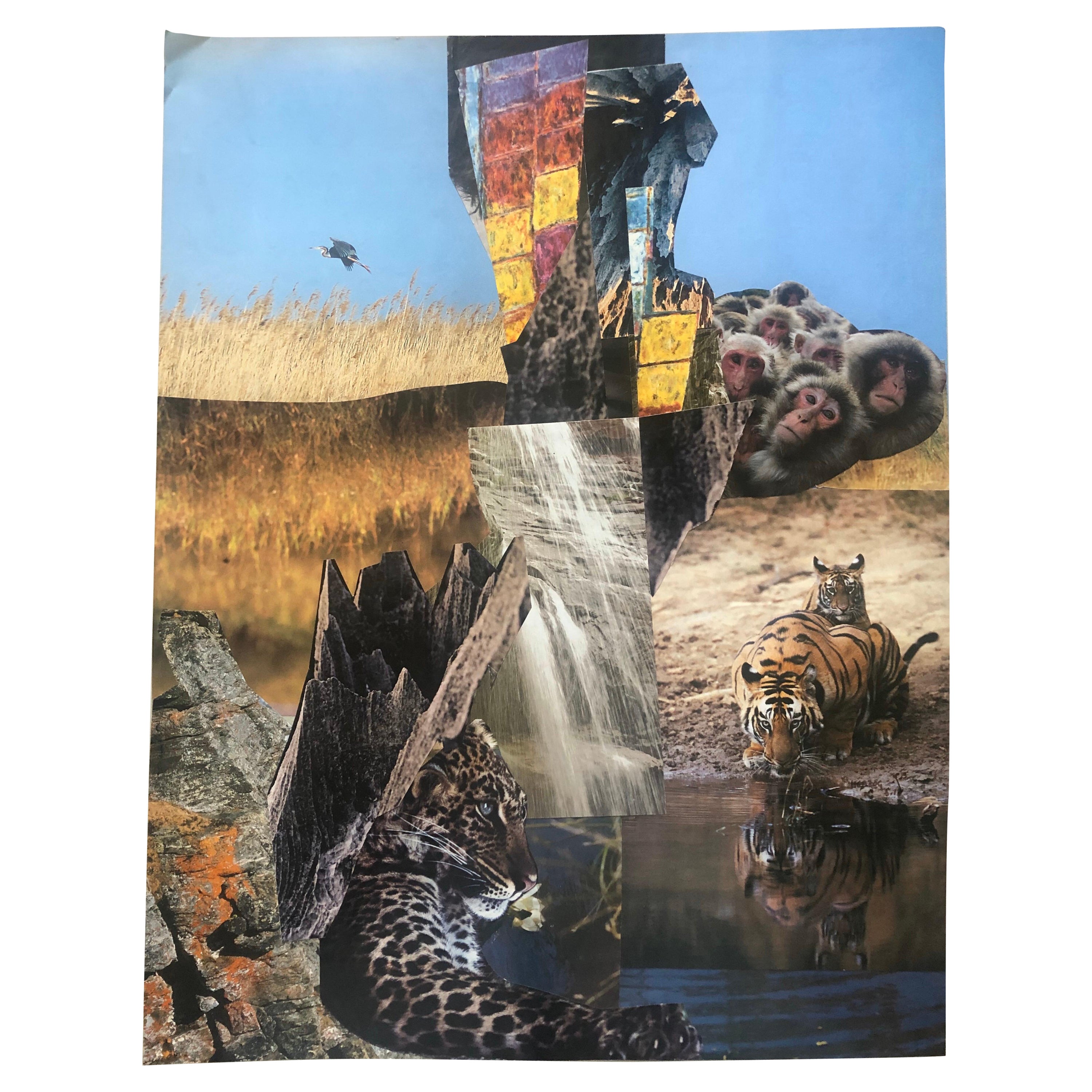 20th Pariser Schule Collage-Ausschnitt Kunstwerk Wunderschöne Inneneinrichtungsoptionen!