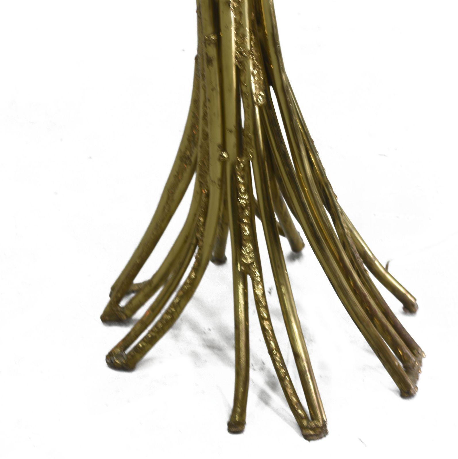 20th Century Richard and Isabelle Faure Eagle Floor Lamp in Brass and Quartz For Sale 12