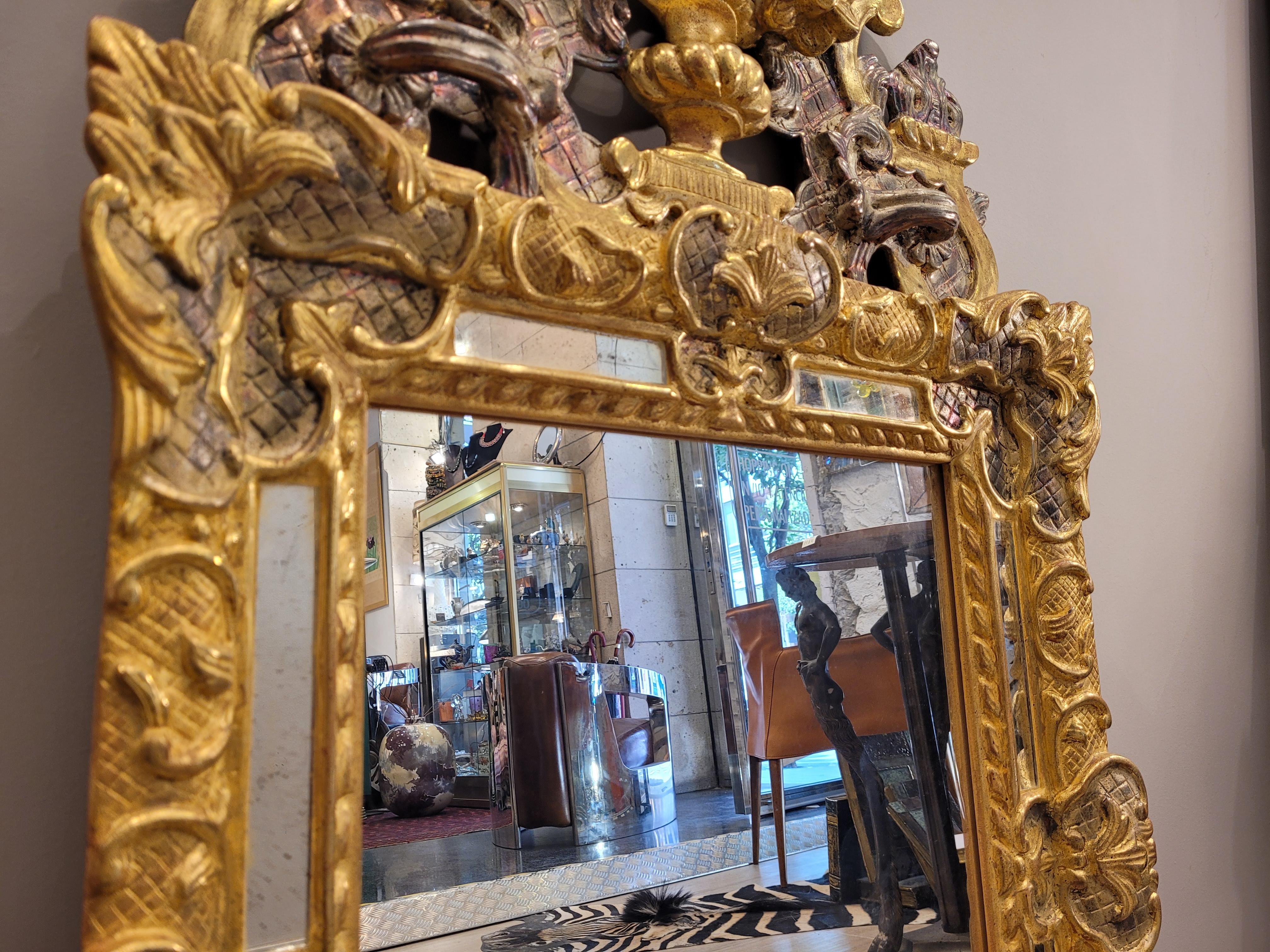 Mirror 20th ROCHE BOBOIS FRANCE Louis XVI style WALL MIRROR For Sale