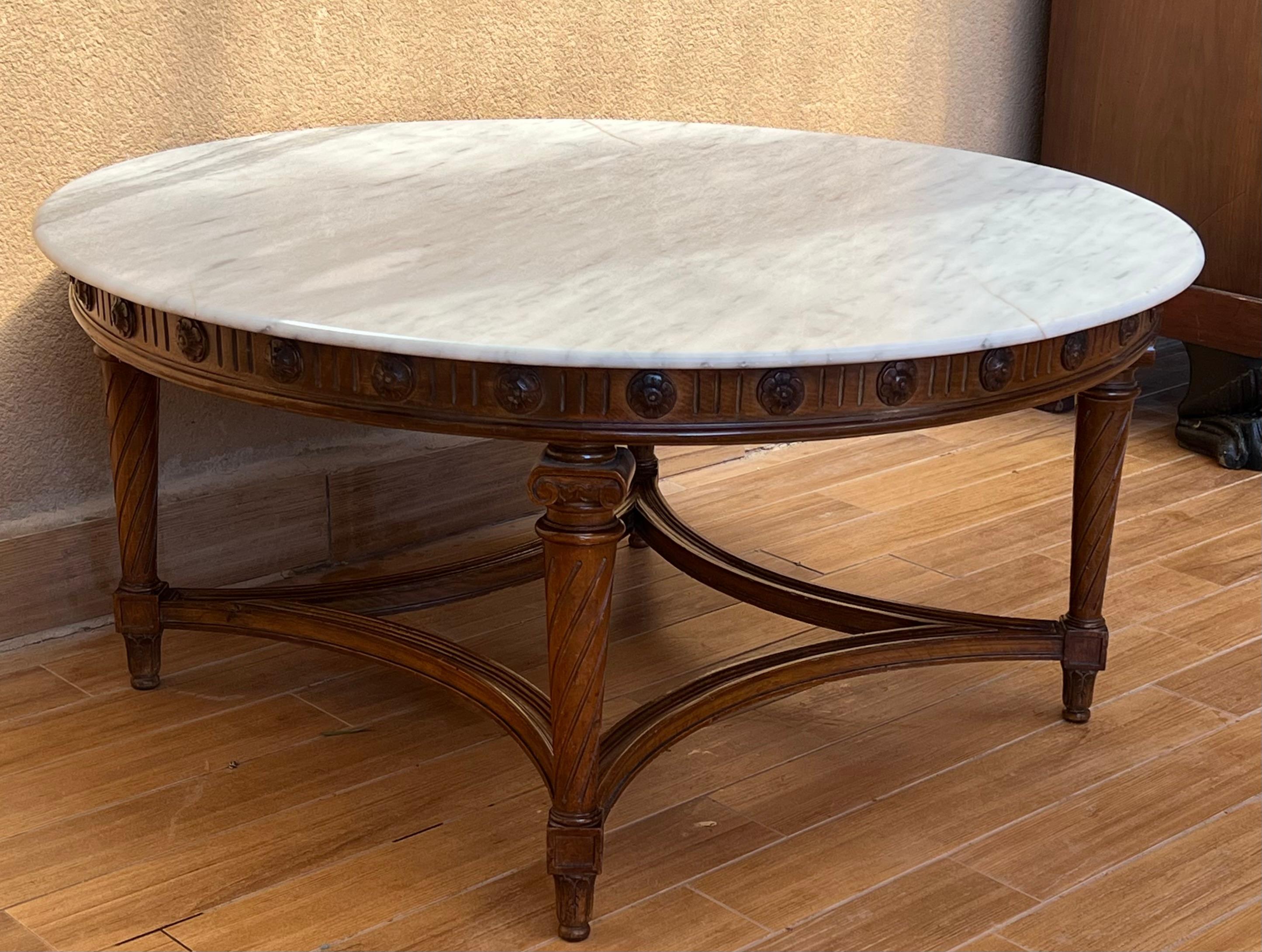 marble top end table round
