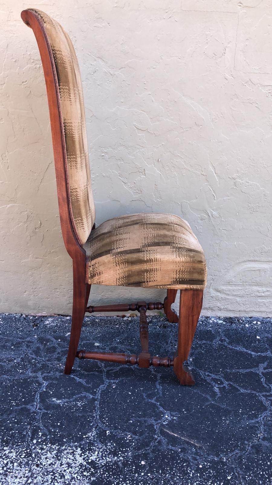 tall back wooden chair