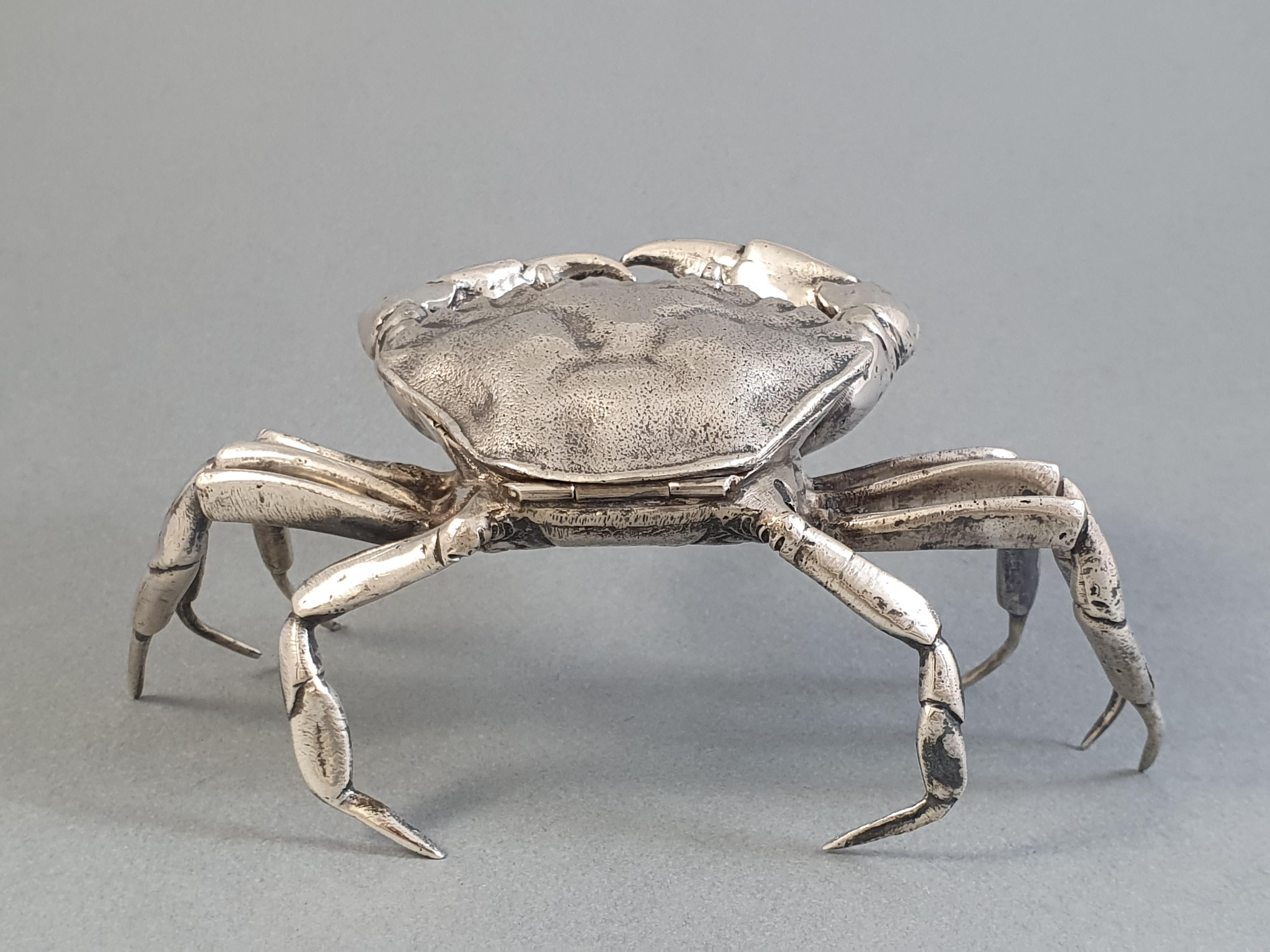 20th Sterling Silver Crab Salt Cellar 7