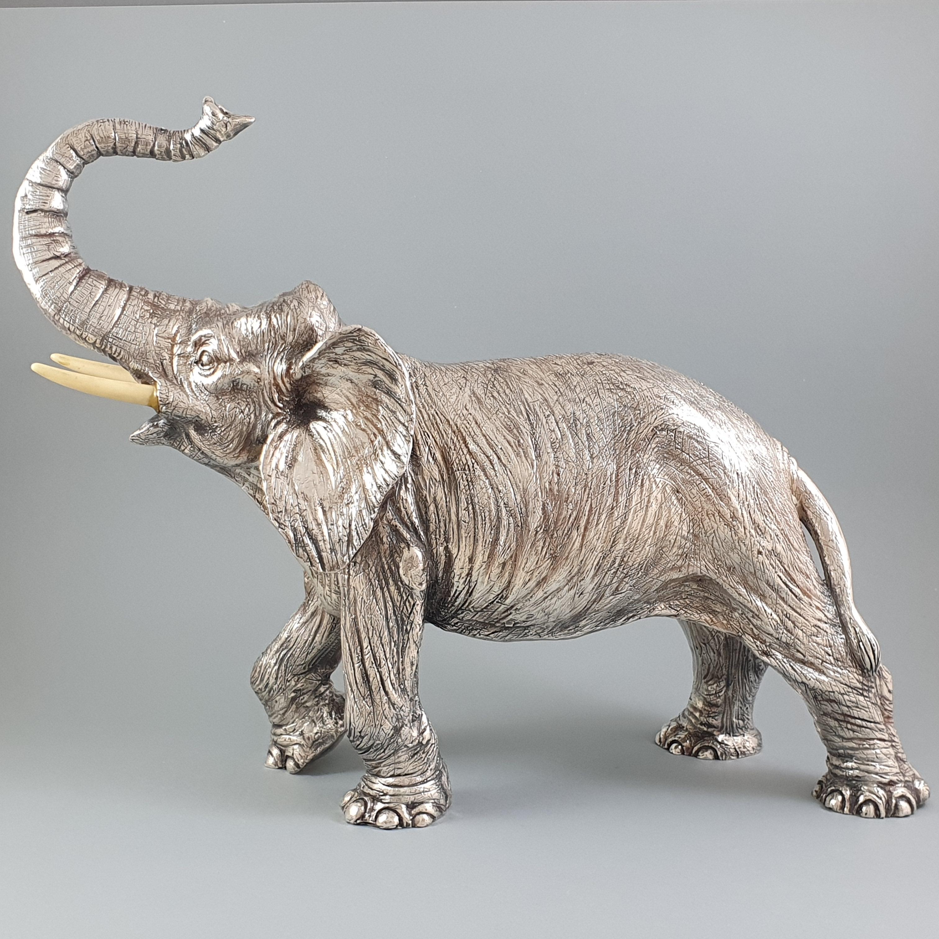 20th Sterling Silver Elephant Sculpture 6