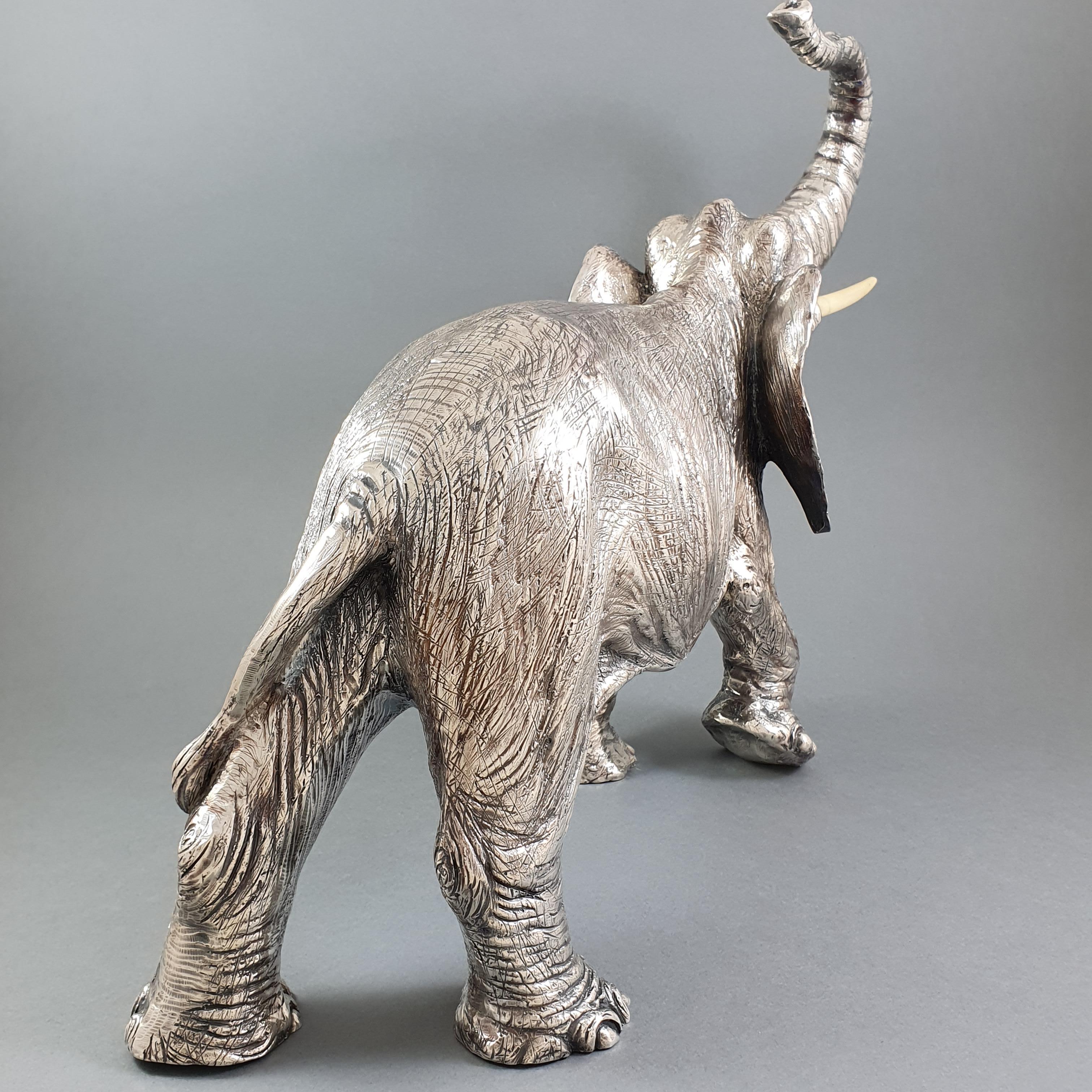 20th Sterling Silver Elephant Sculpture 2