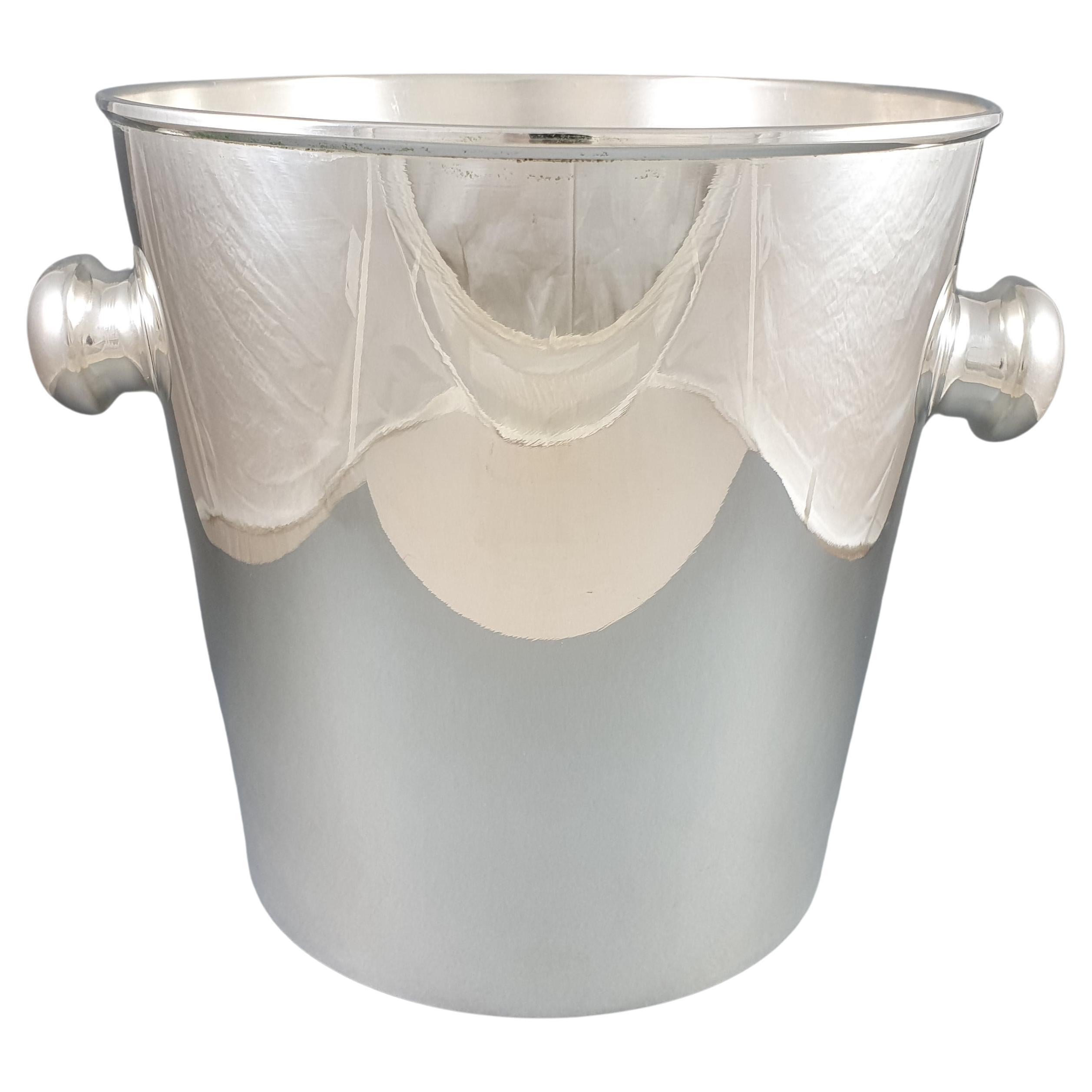 Mid20th Century French Silver Plated Wine Cooler Bowl with Grape and