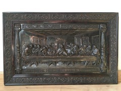 20th Century "The Last Supper" Dark Metal Relief