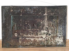 20th Century "the Last Supper" Metal Relief