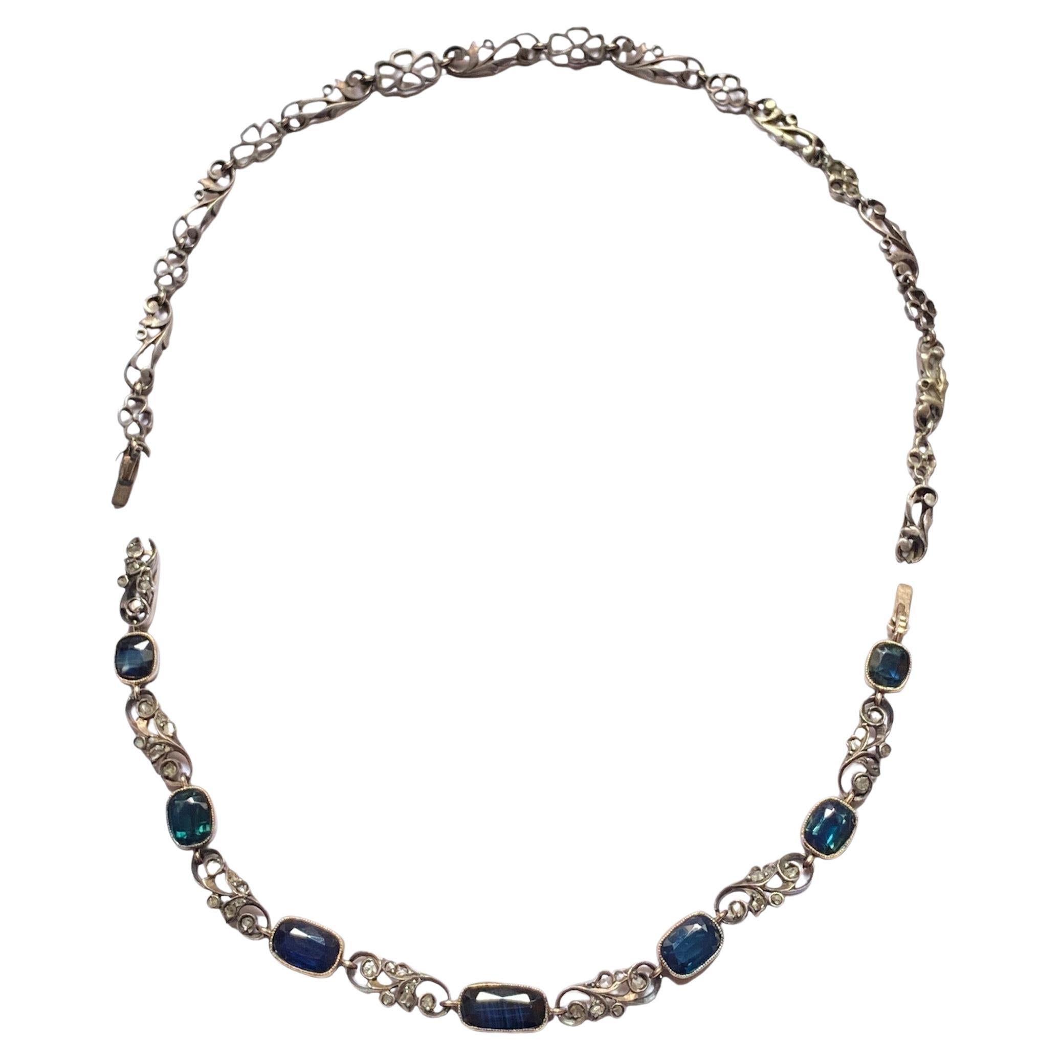 20Th Vintage Unheated Sapphires 11 Carats Certified Detachable Bracelets-Choker For Sale 9