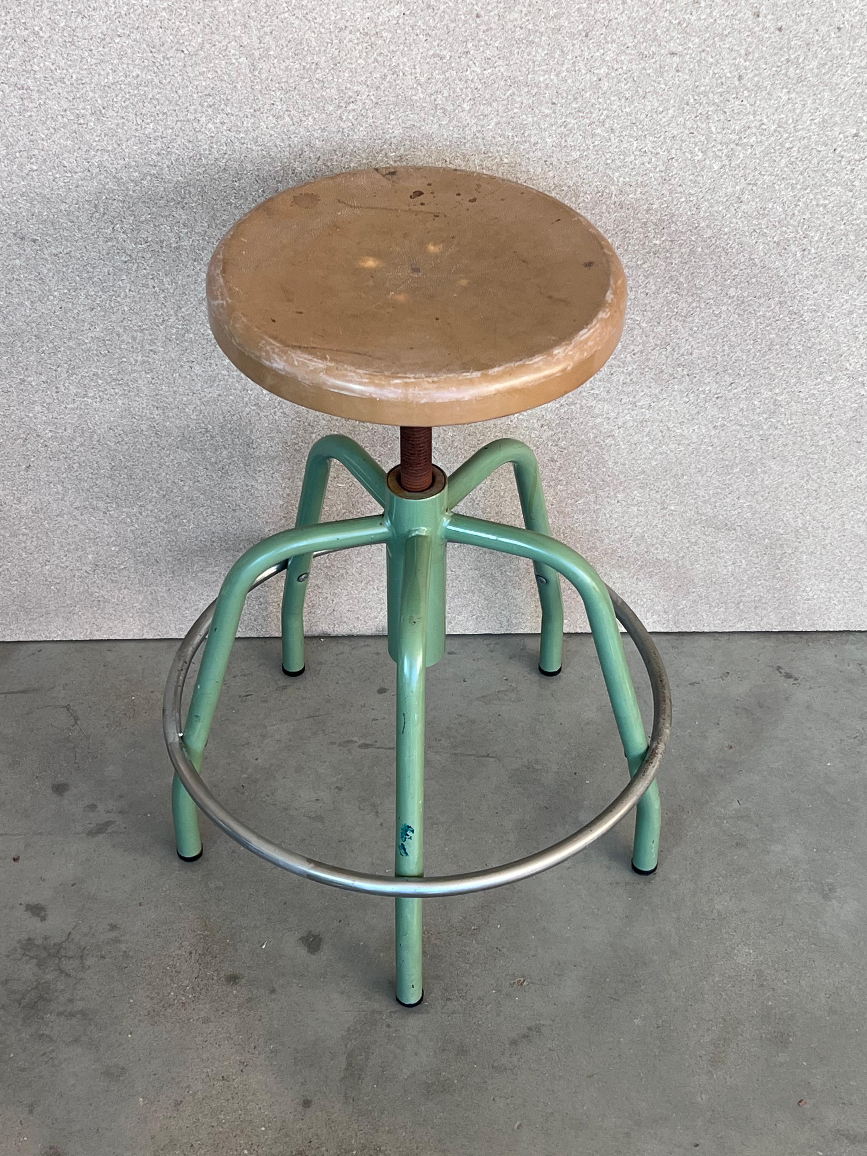 Vintage adjustable medical stool.
