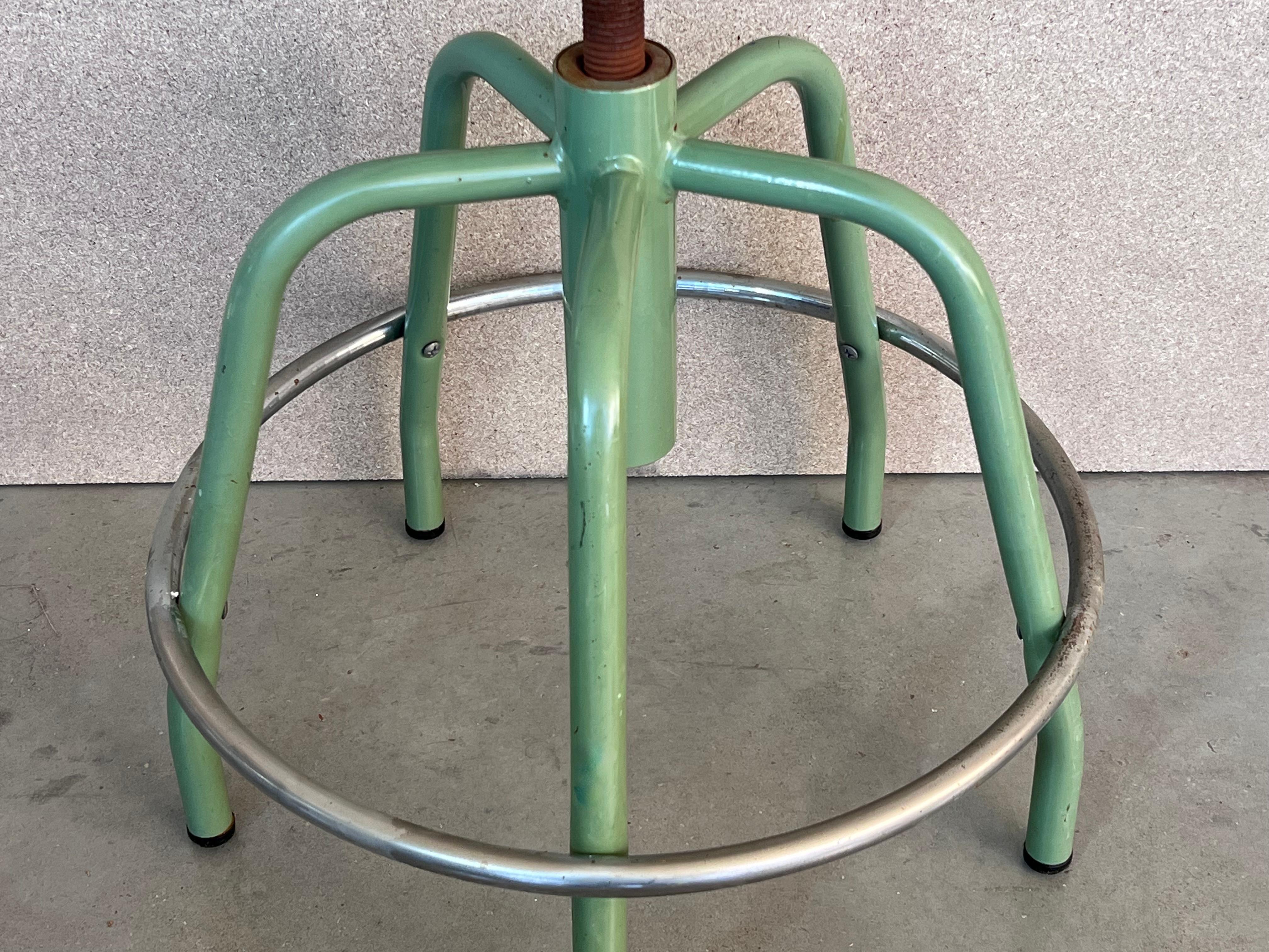 20th Century 20th Vintage Set of four Adjustable Medical Stool