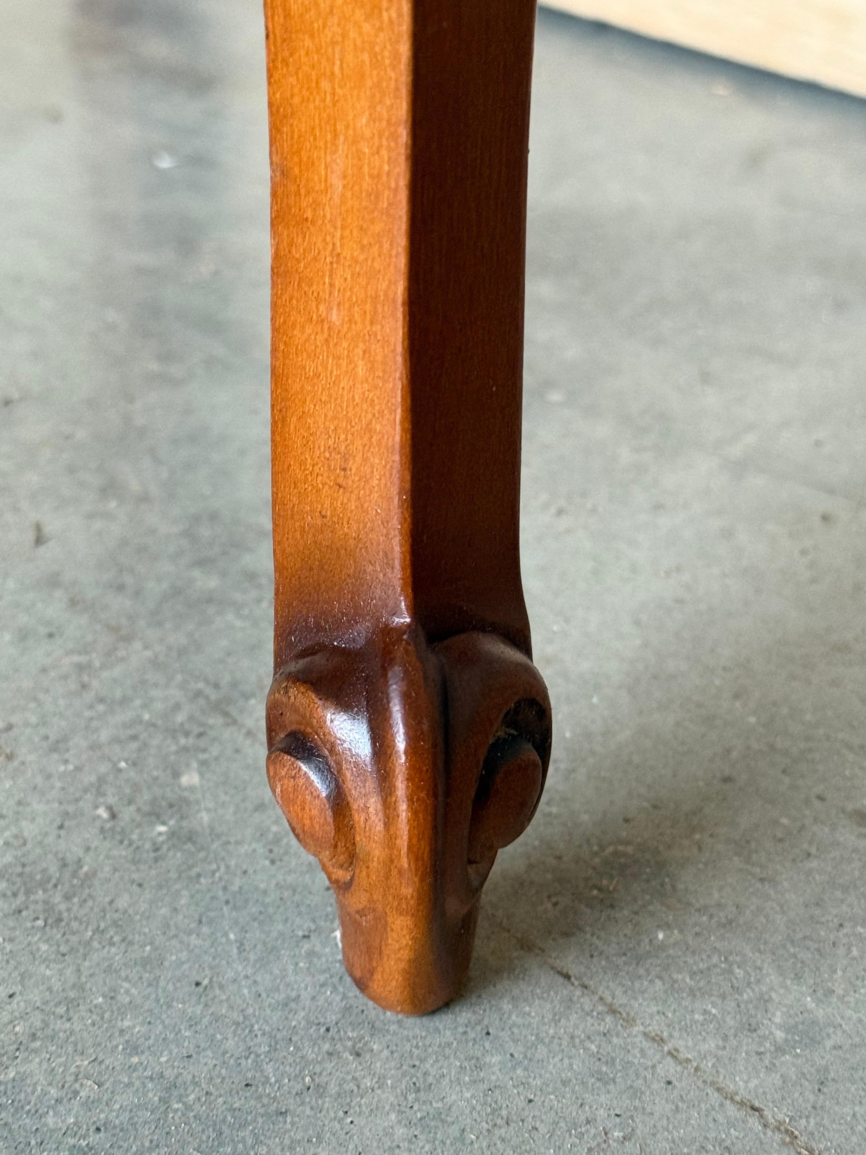 20th Walnut Nightstands Tables With Drawer And Open Shelf, 1940 in vendita 7