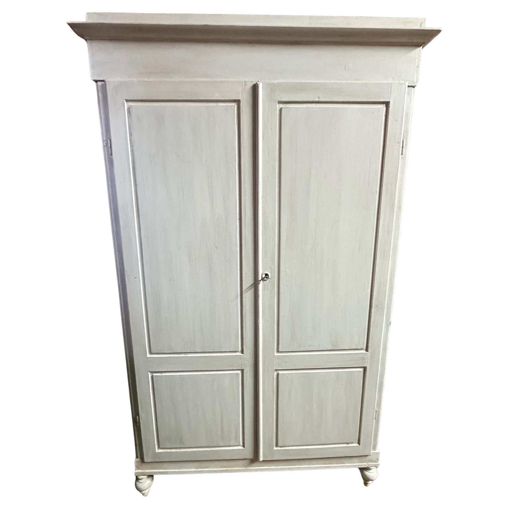 20th Wardrobe two doors white shelves