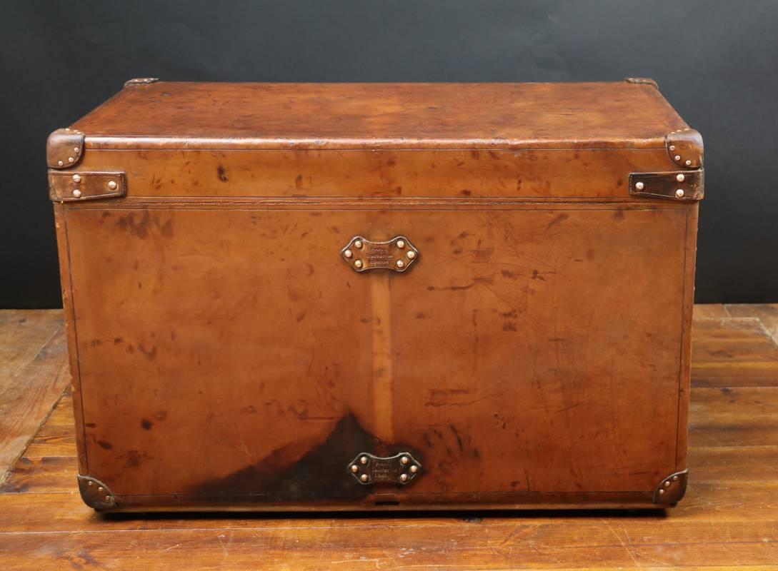 20th Century Louis Vuitton Steamer Leather Trunk 1