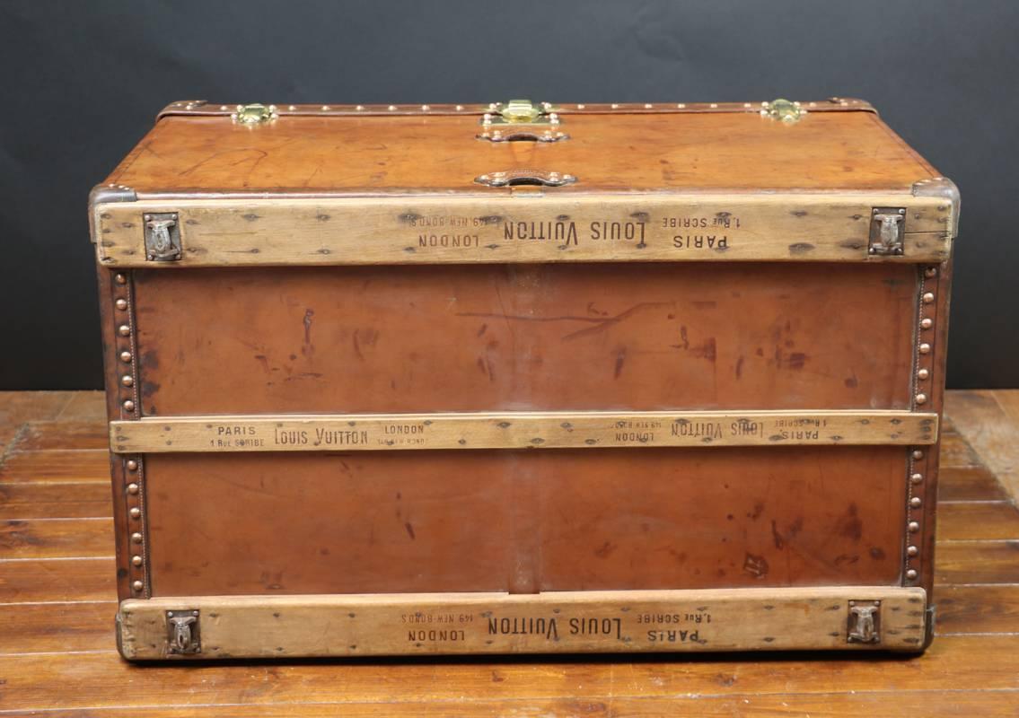 20th Century Louis Vuitton Steamer Leather Trunk 3
