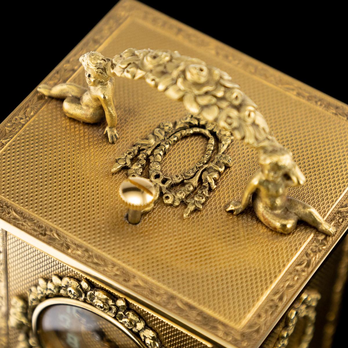 20th Century 18-Karat Gold Quarter Repeating Carriage Clock, London, circa 1924 4