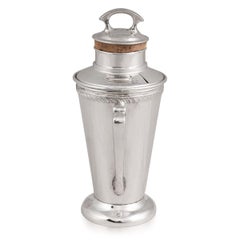 20th Century American Silver Plated "Recipe" Cocktail Shaker, circa 1930